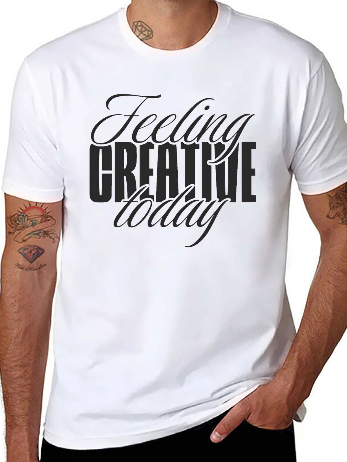 Feeling Creative Today Graphic Tee - Black