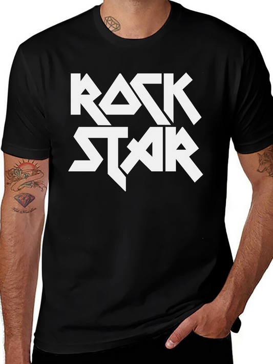 Rock Star Graphic Print T-Shirt - Black