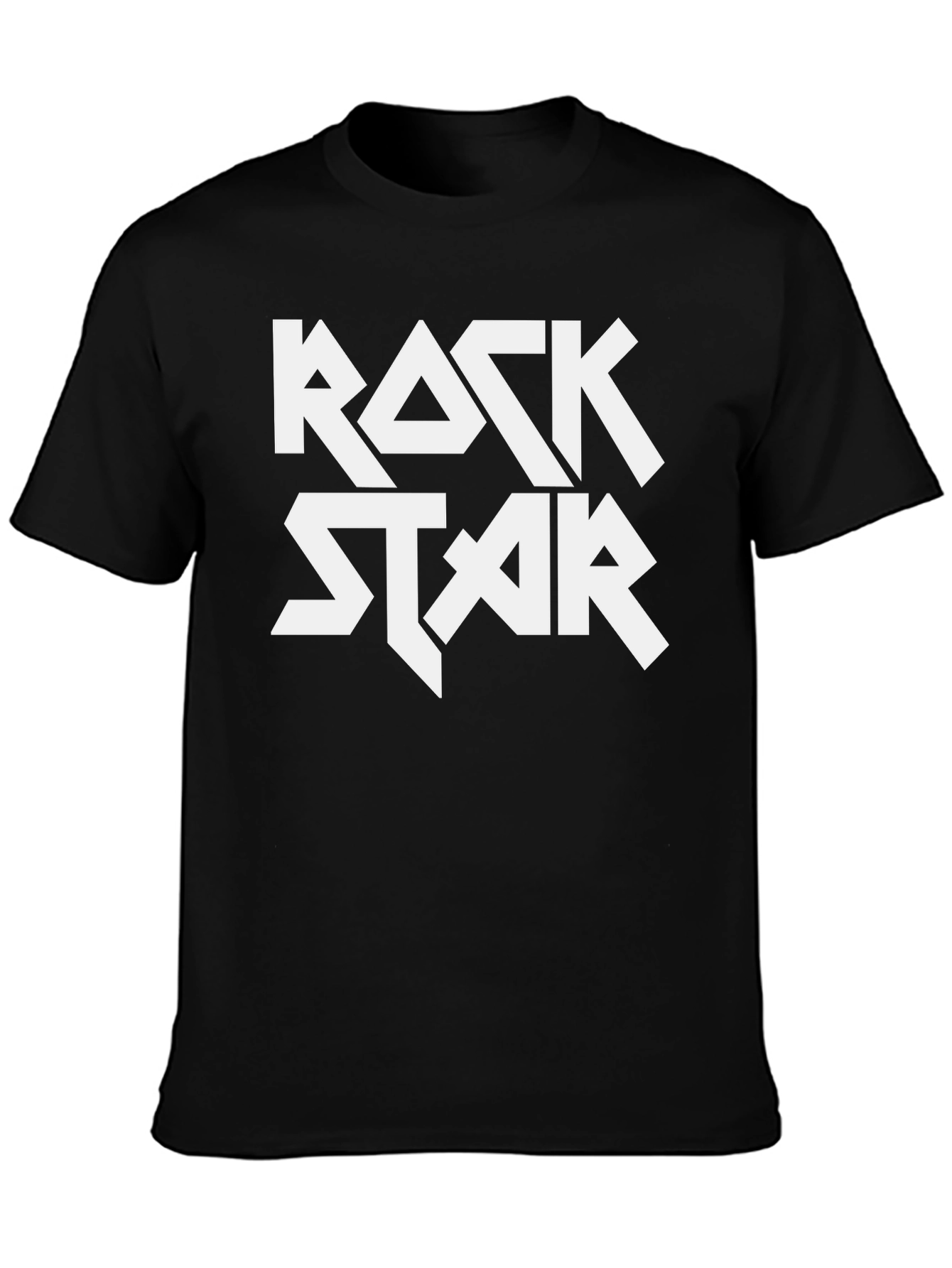 Rock Star Graphic Print T-Shirt - Black