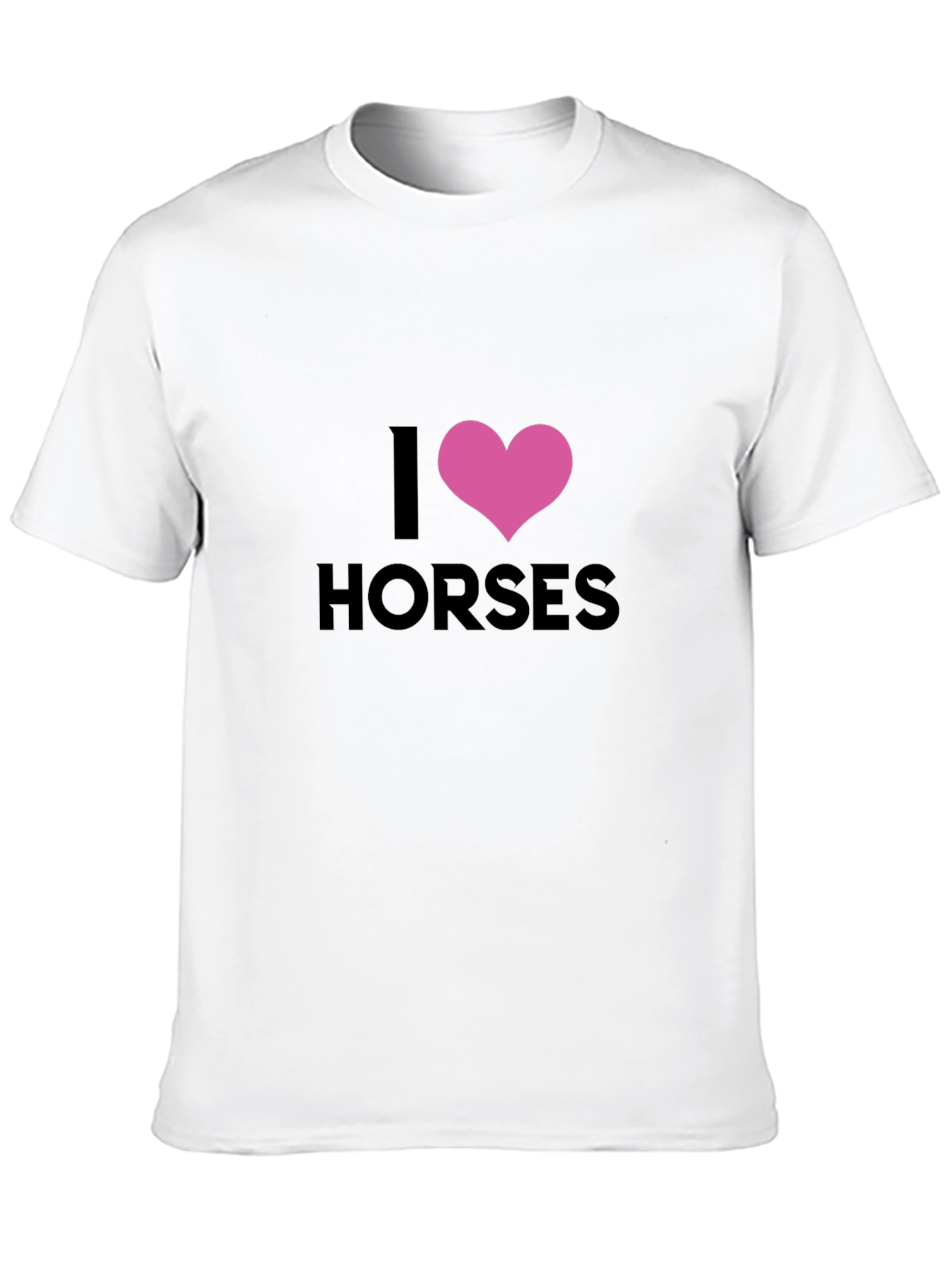 I Heart Horses Black T-Shirt
