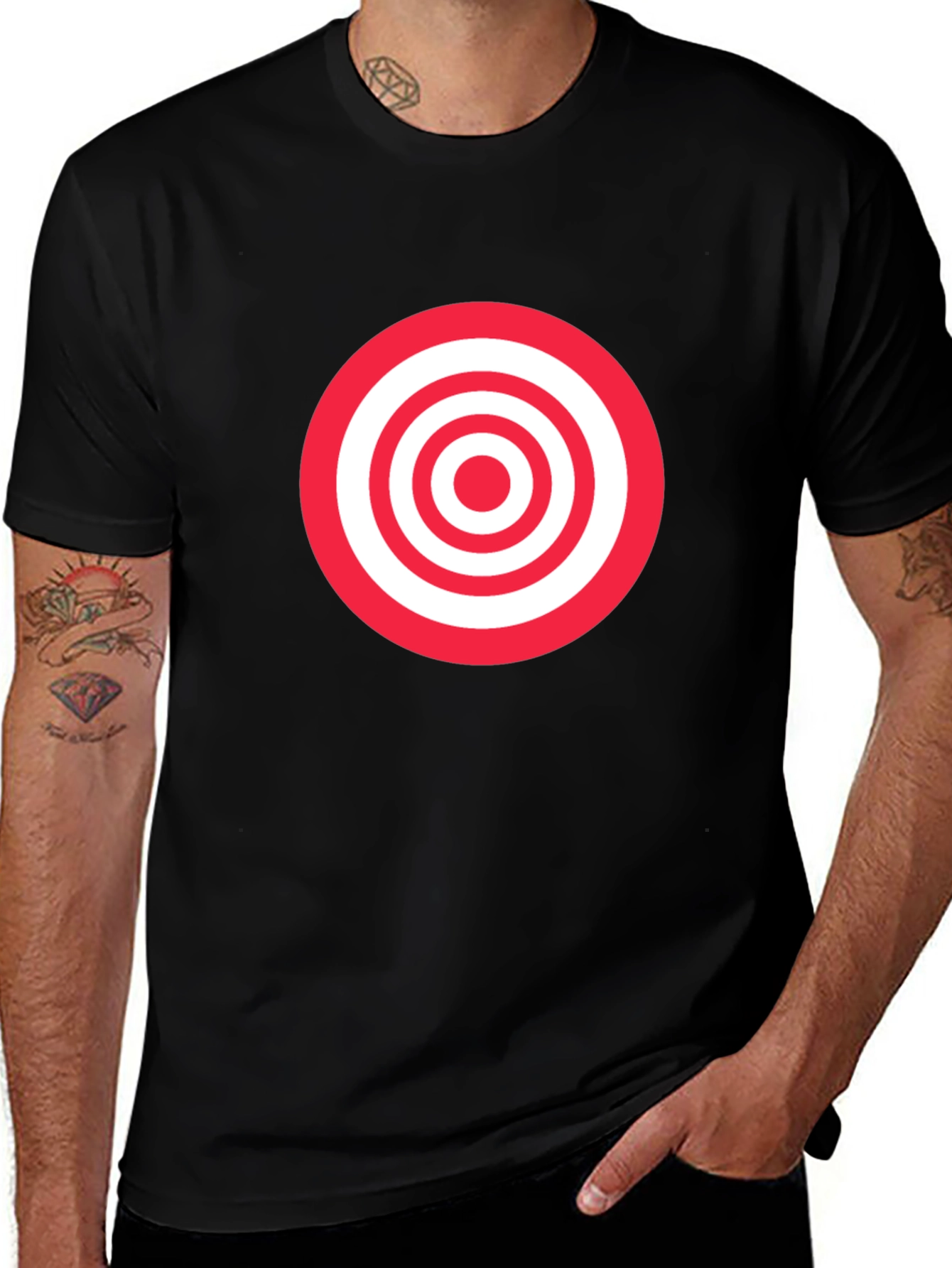 Target Graphic Tee - Black Cotton Comfort