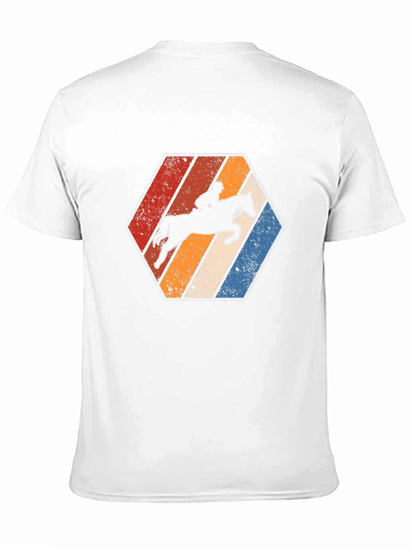 Retro Horse Riding Hexagon T-Shirt