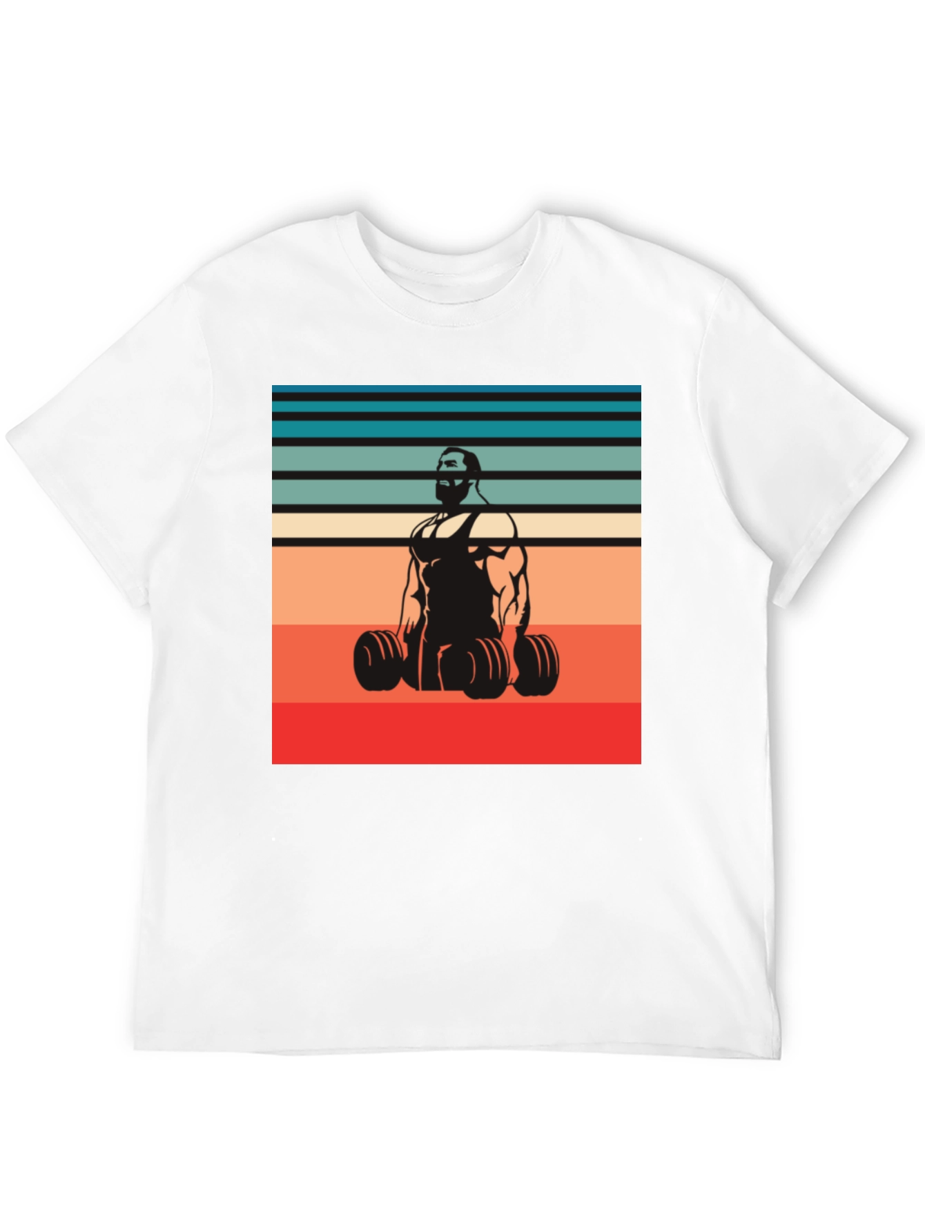 Retro Gym T-Shirt: Weightlifter Design