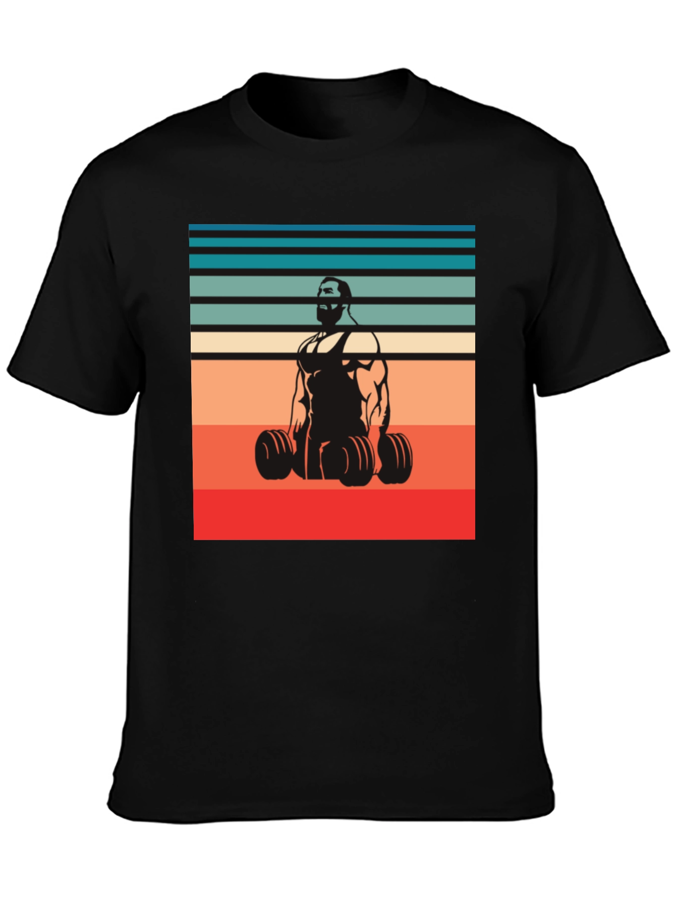 Retro Gym T-Shirt: Weightlifter Design