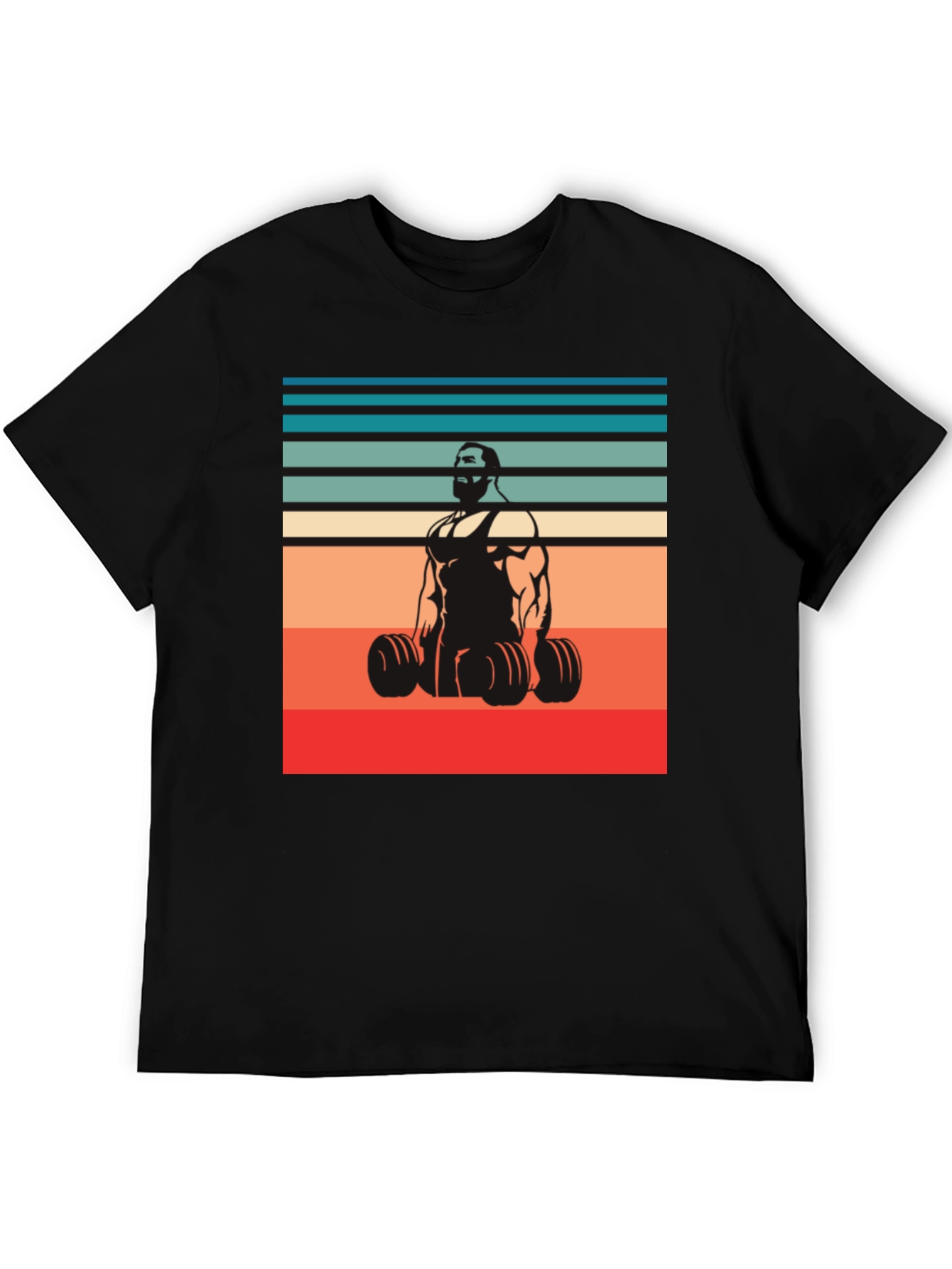 Retro Gym T-Shirt: Weightlifter Design