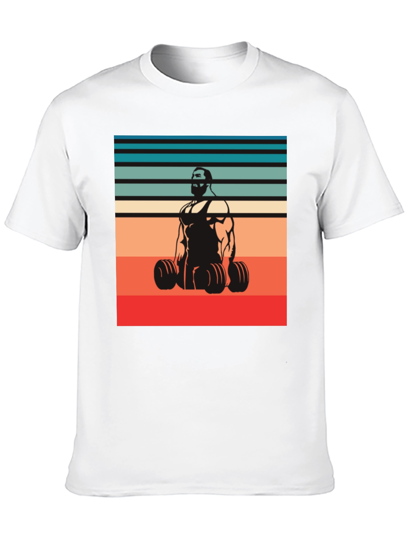 Retro Gym T-Shirt: Weightlifter Design