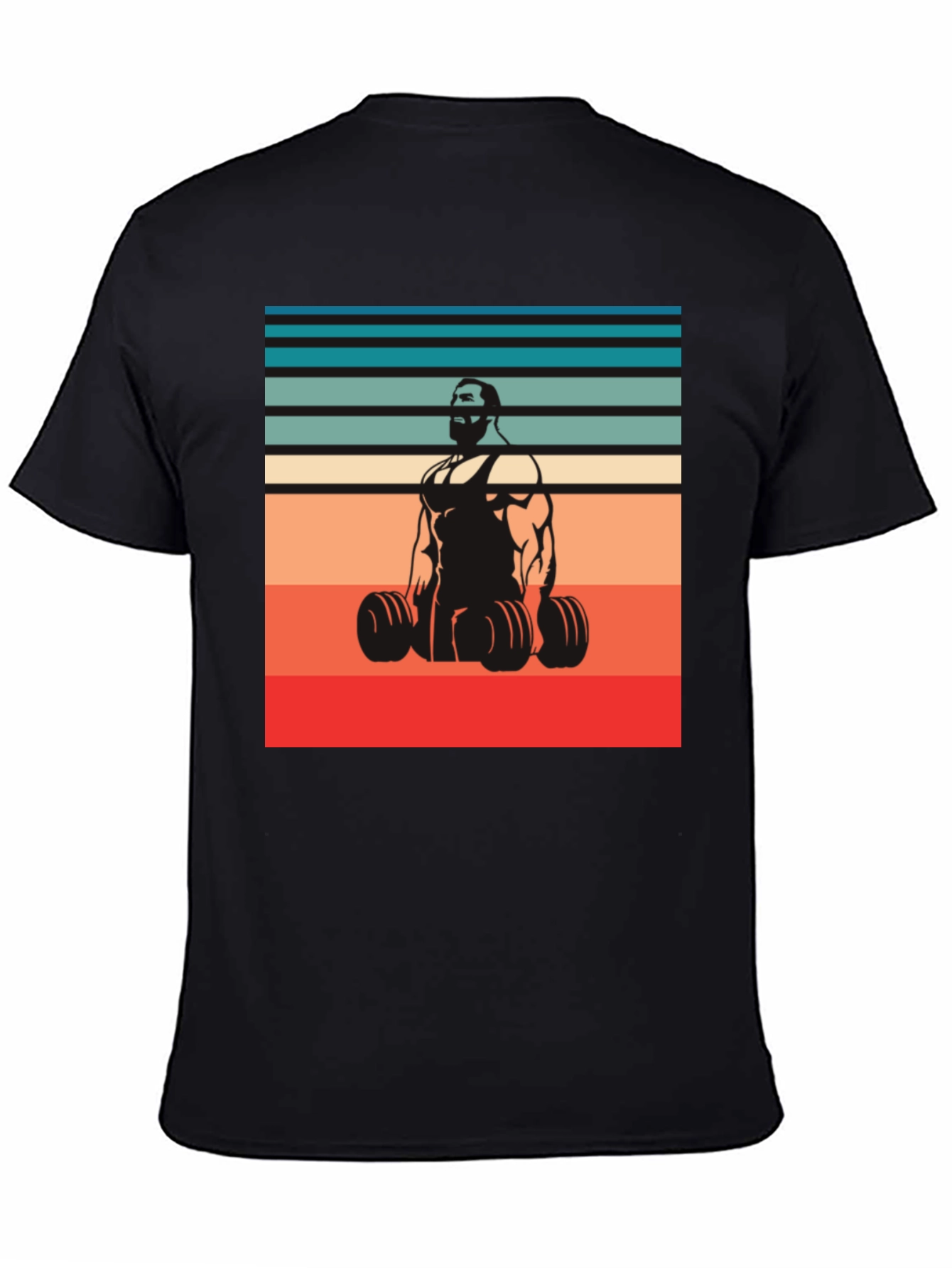 Retro Gym T-Shirt: Weightlifter Design