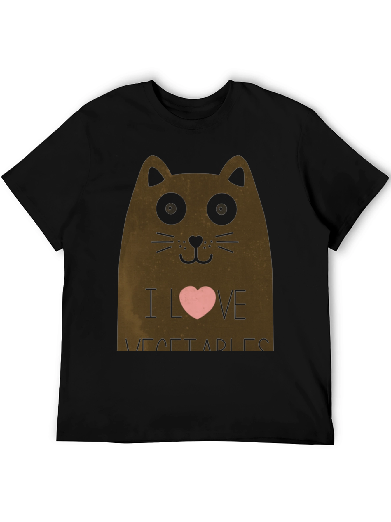 I Love Vegetables Cat T-Shirt
