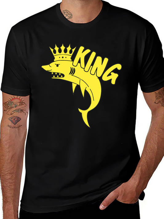 King Shark T-Shirt - Black Cotton Graphic Tee