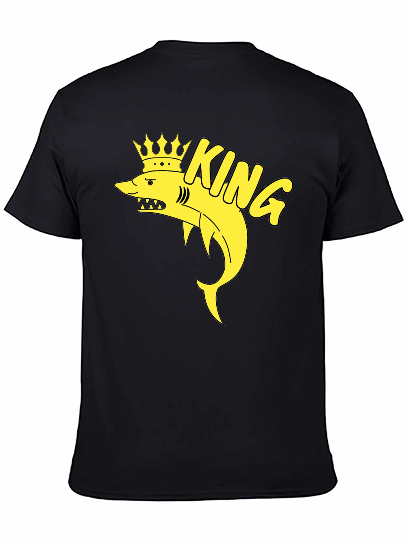 King Shark T-Shirt - Black Cotton Graphic Tee