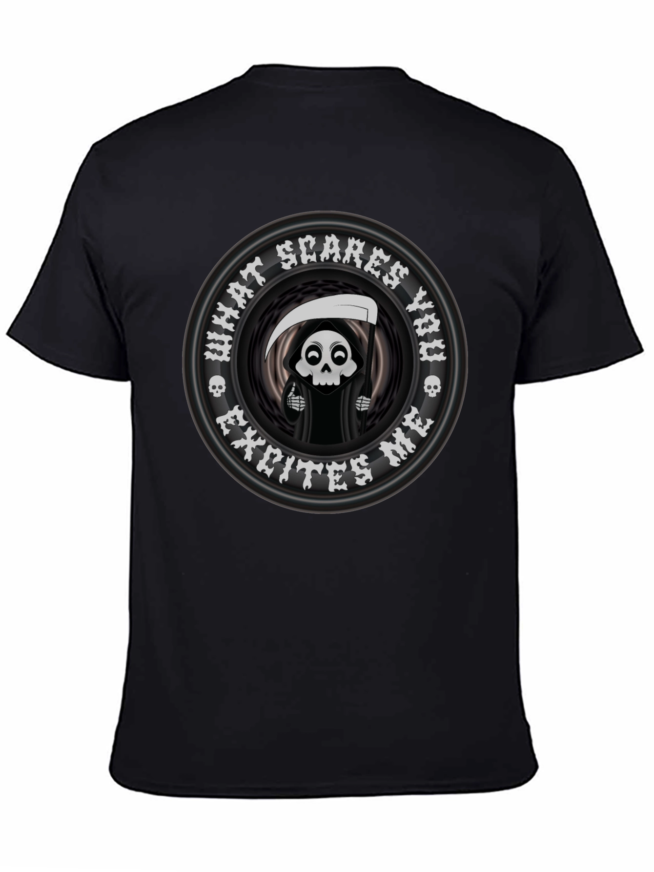 Funny Grim Reaper What Scares You Graphic T-Shirt