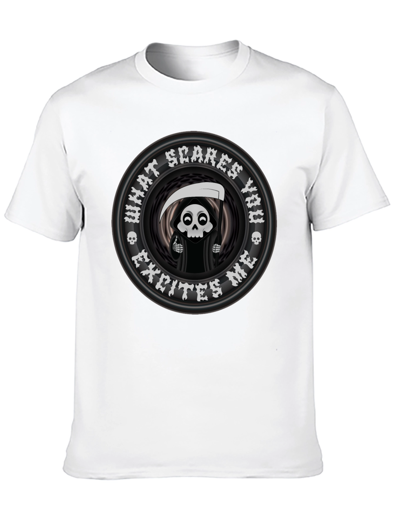 Funny Grim Reaper What Scares You Graphic T-Shirt