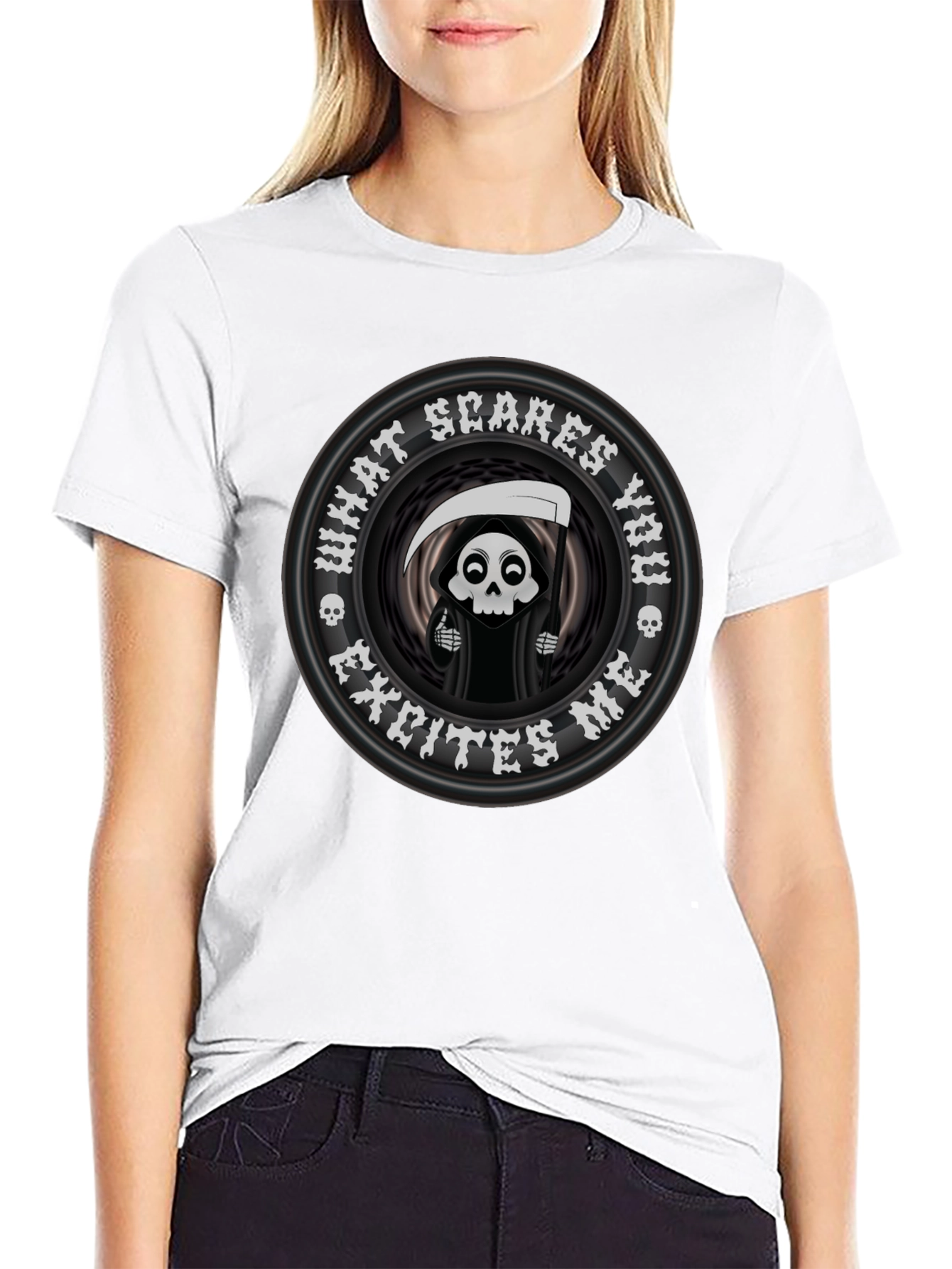 Funny Grim Reaper What Scares You Graphic T-Shirt