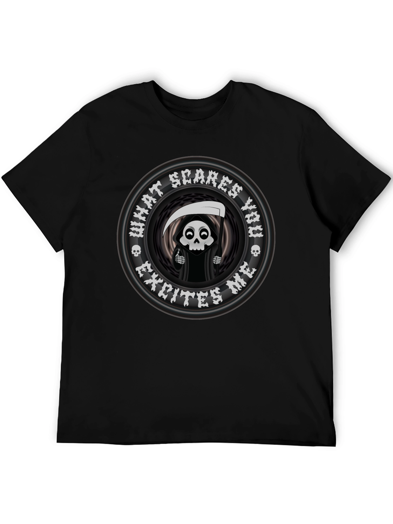 Funny Grim Reaper What Scares You Graphic T-Shirt
