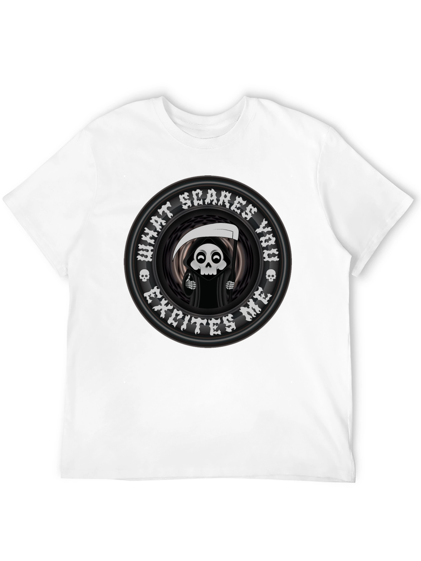 Funny Grim Reaper What Scares You Graphic T-Shirt