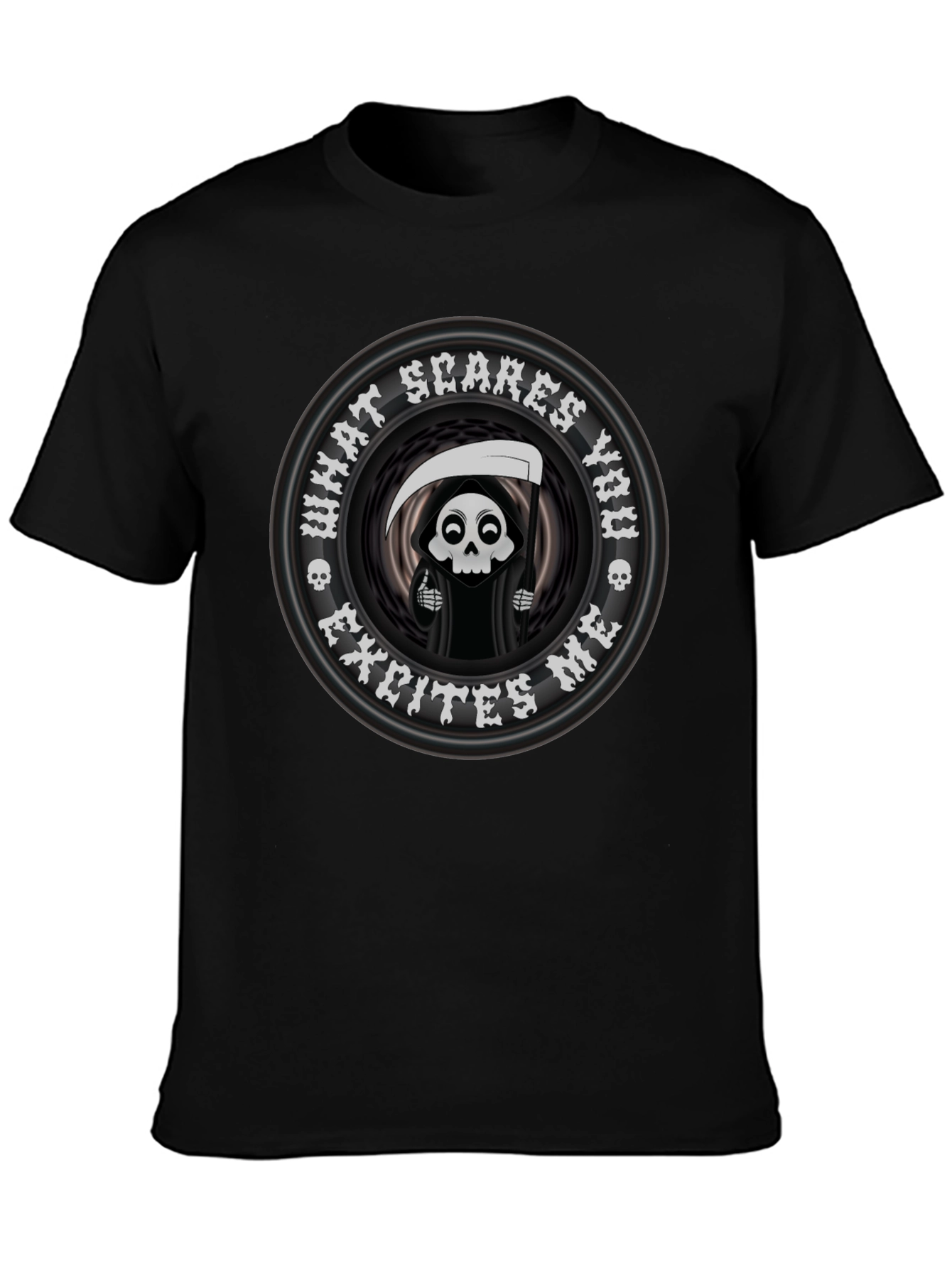 Funny Grim Reaper What Scares You Graphic T-Shirt