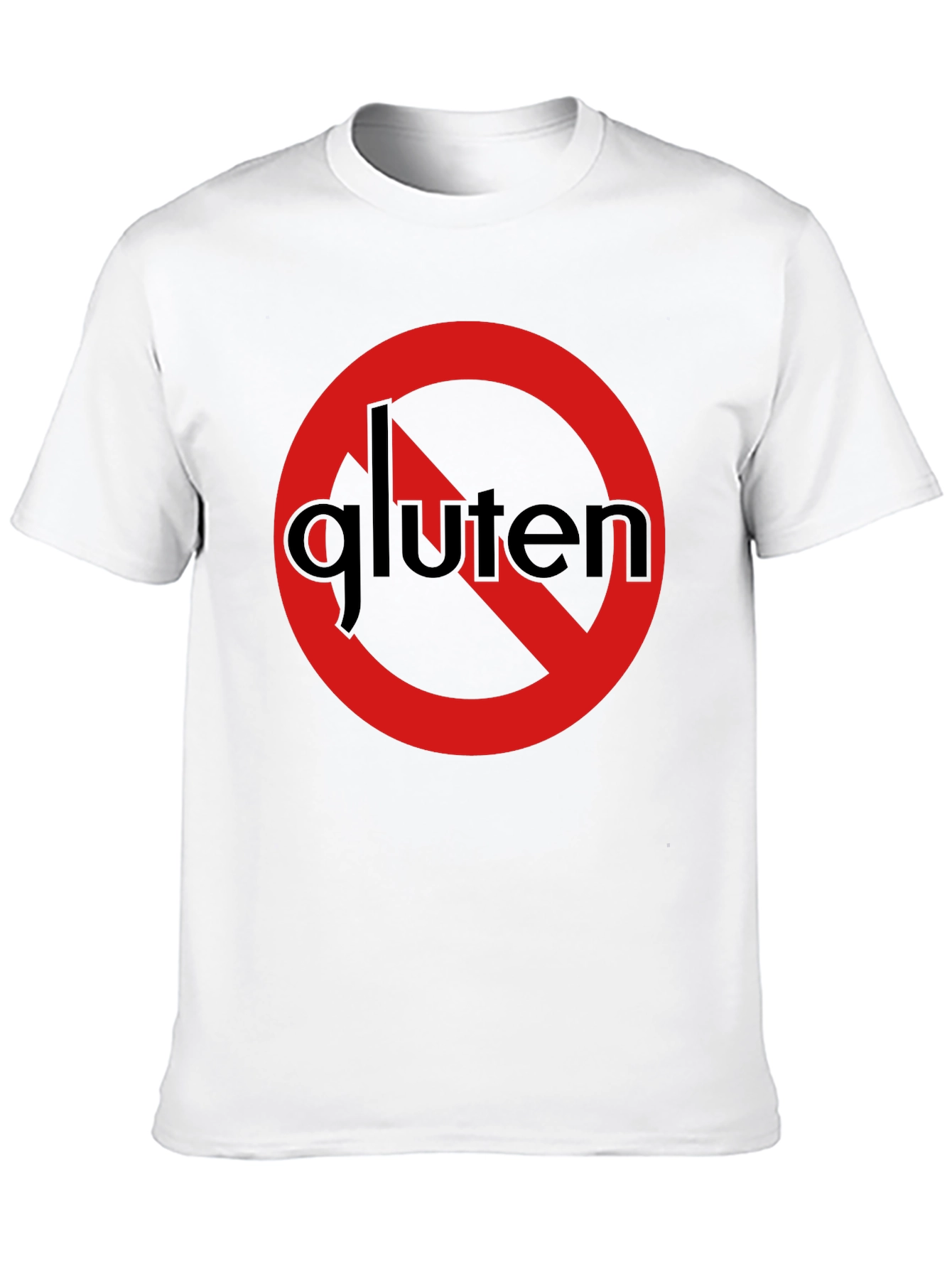 No Gluten T-Shirt - Red Circle Black Tee