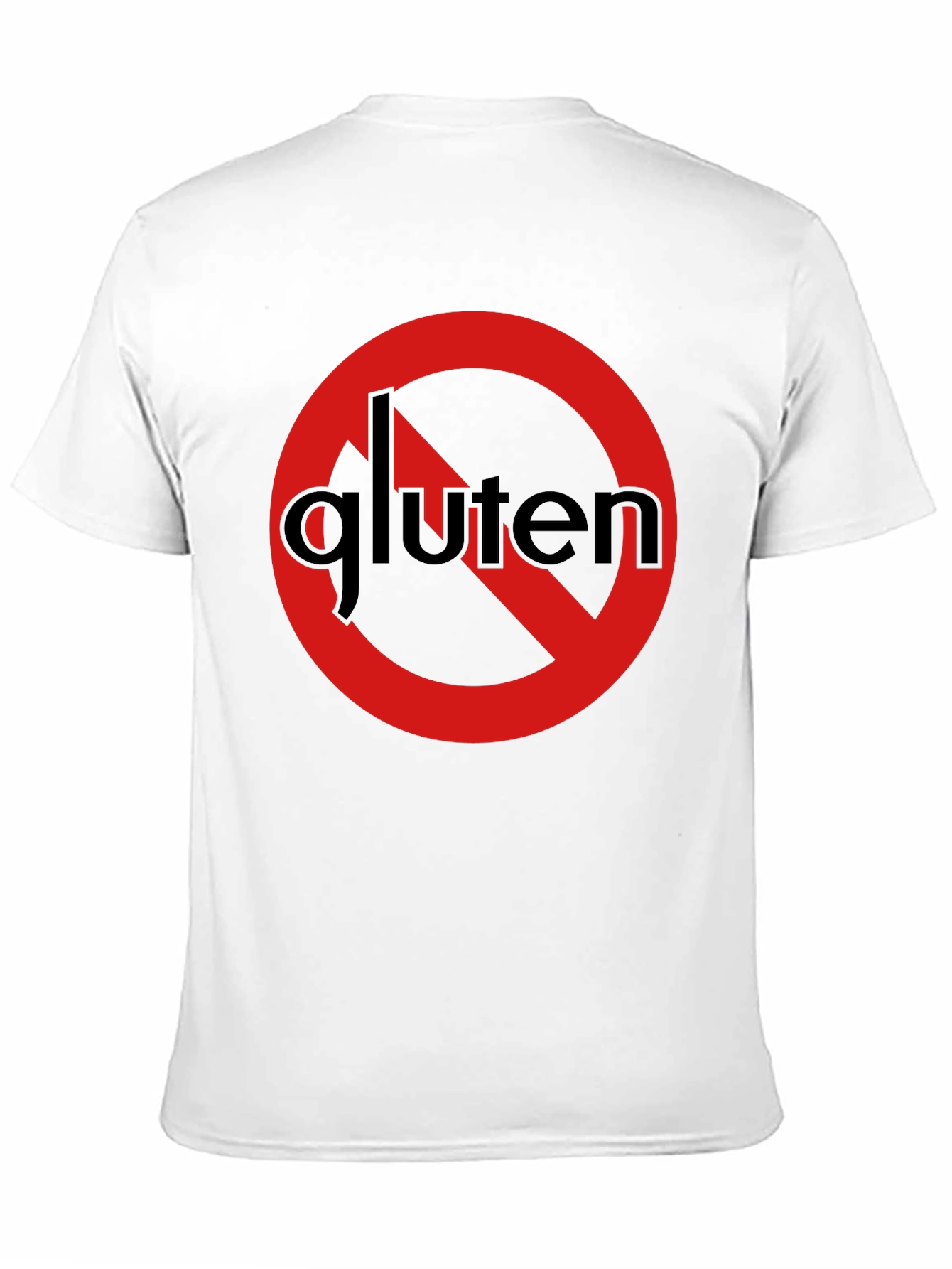 No Gluten T-Shirt - Red Circle Black Tee
