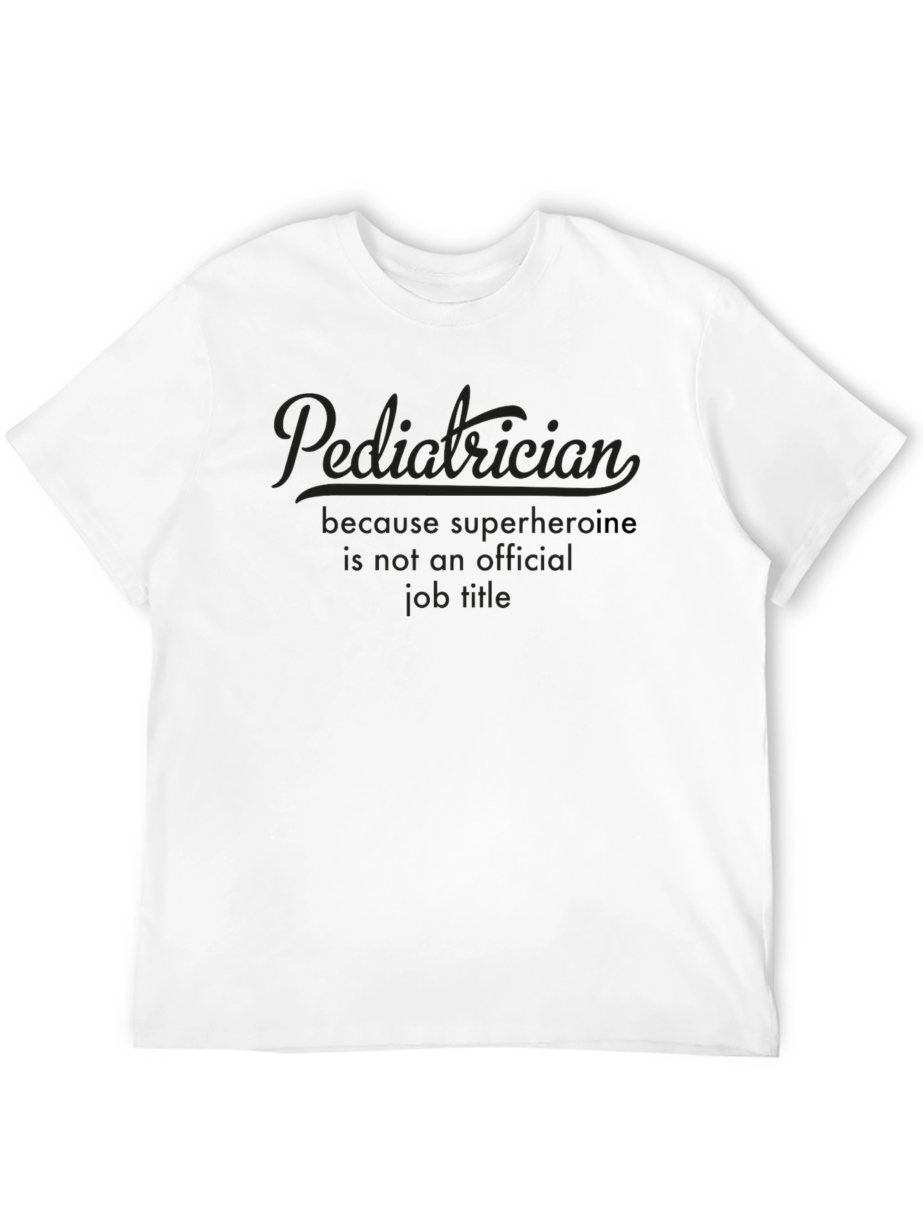 Pediatrician Superhero Tee - Black Cotton Blend