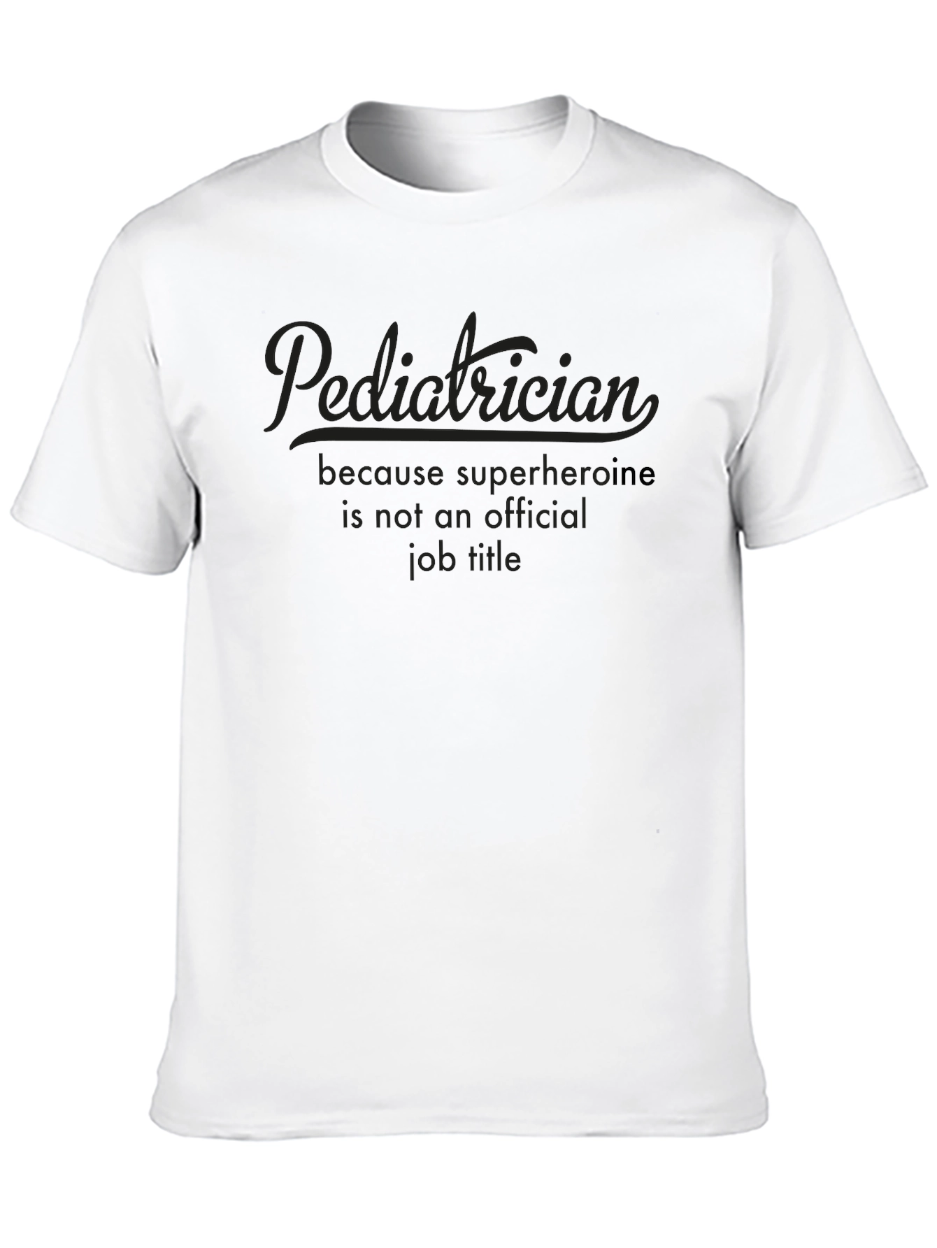 Pediatrician Superhero Tee - Black Cotton Blend