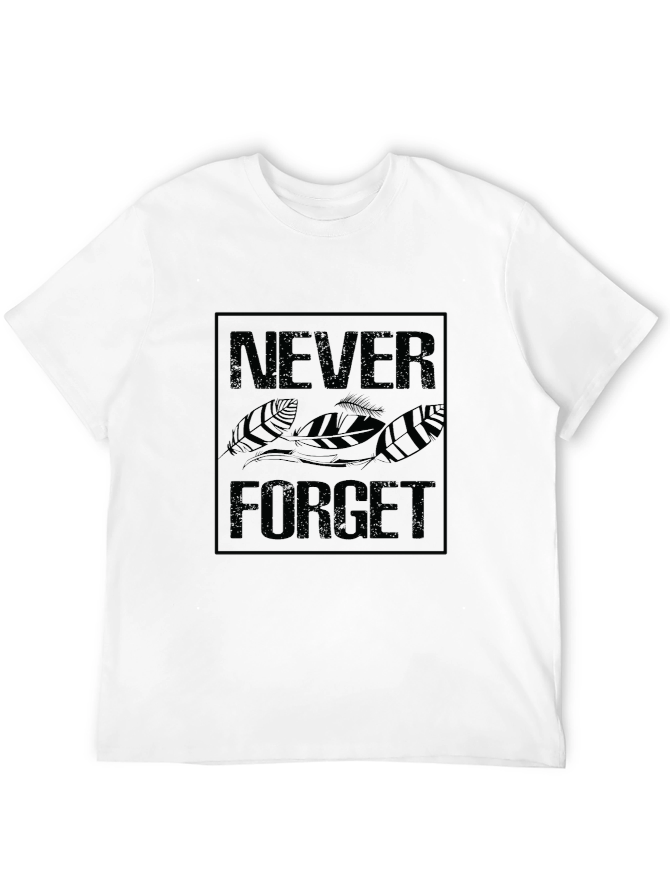 Never Forget Graphic Tee - Black Cotton T-Shirt
