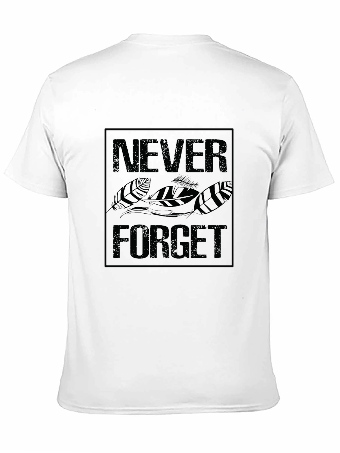 Never Forget Graphic Tee - Black Cotton T-Shirt