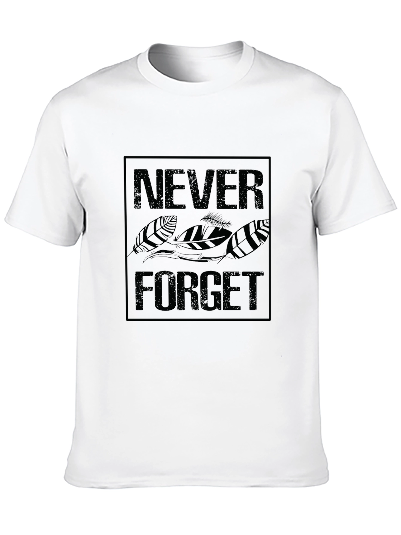Never Forget Graphic Tee - Black Cotton T-Shirt