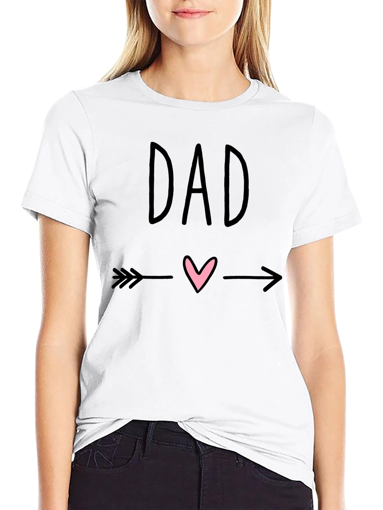 Dad Arrow Heart Graphic T-Shirt