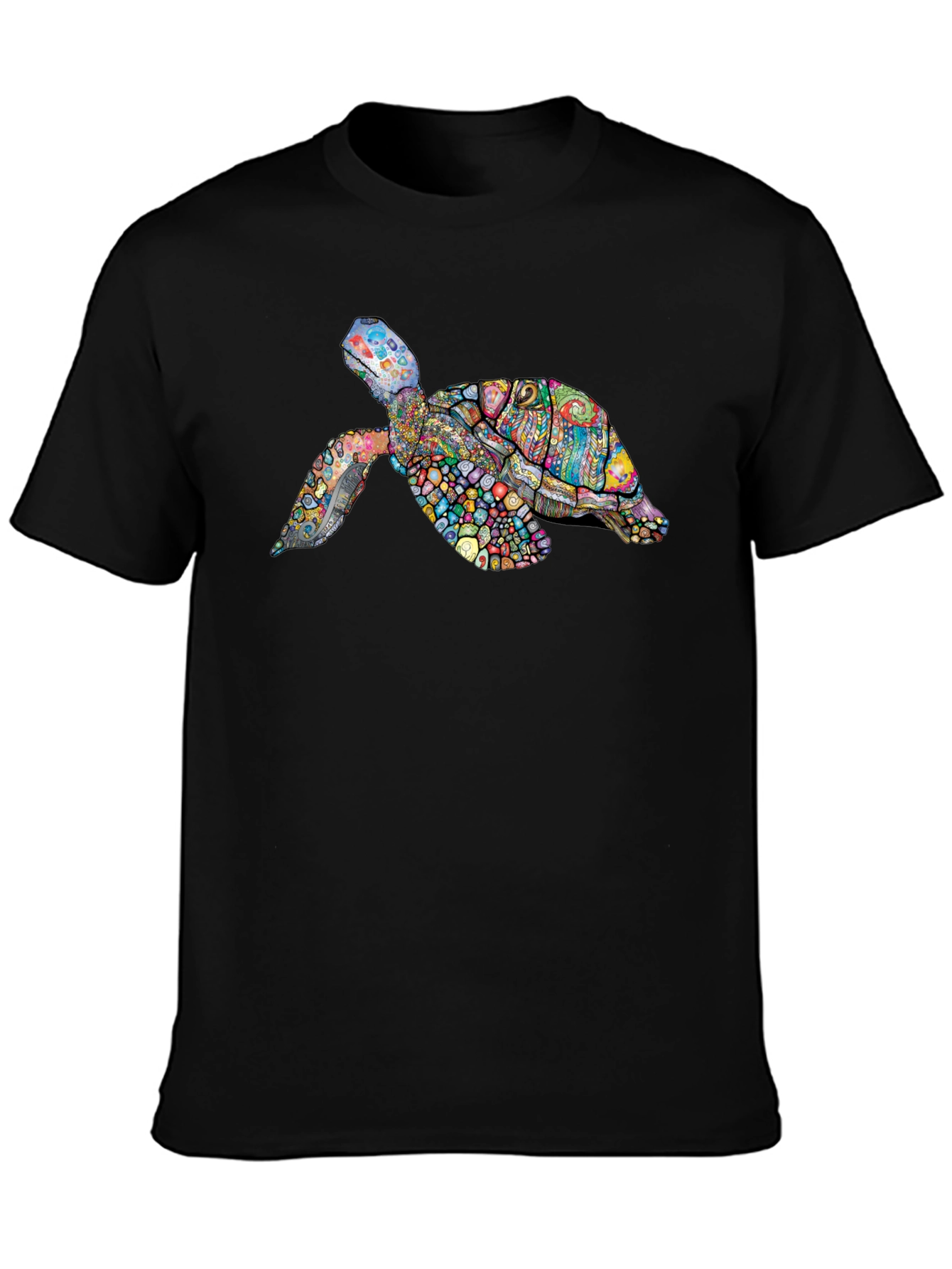 Colorful Turtle Graphic T-Shirt