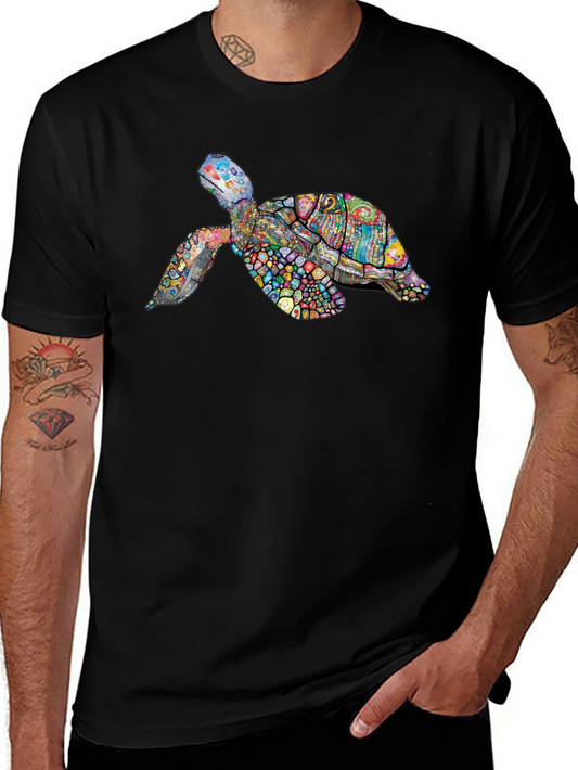 Colorful Turtle Graphic T-Shirt