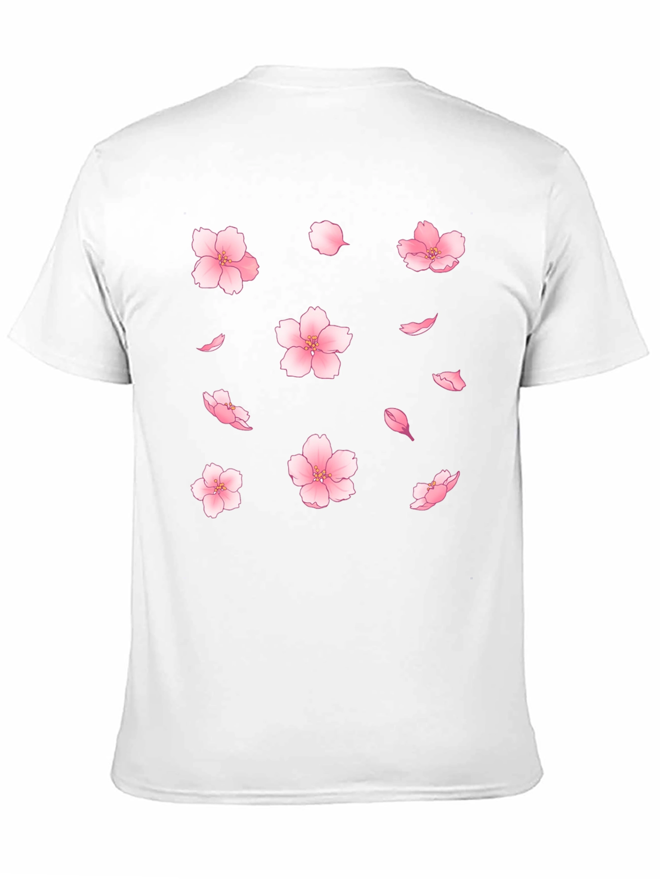 Sakura Blossom Print Black T-Shirt