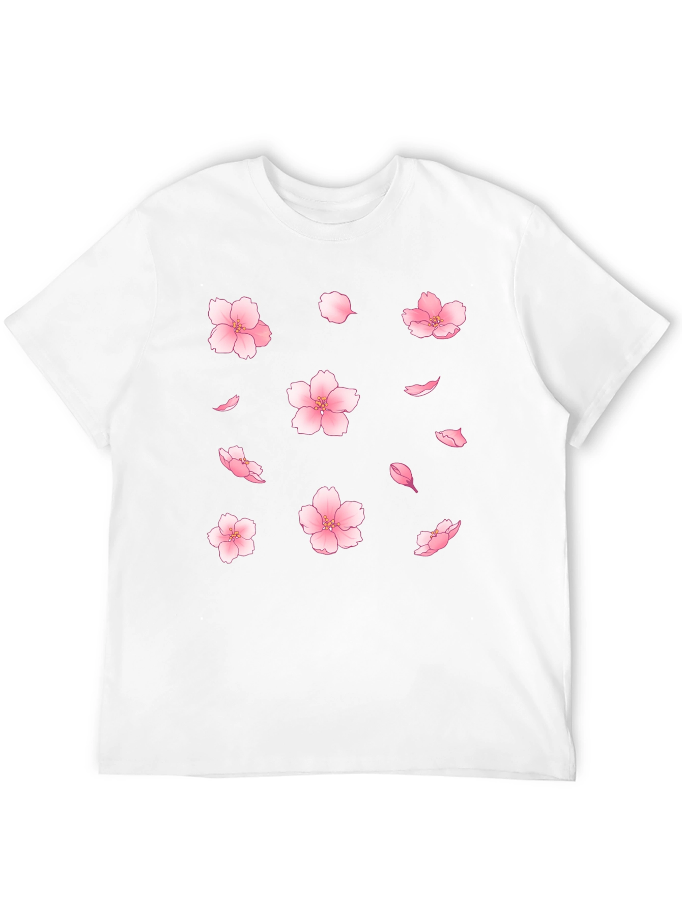 Sakura Blossom Print Black T-Shirt