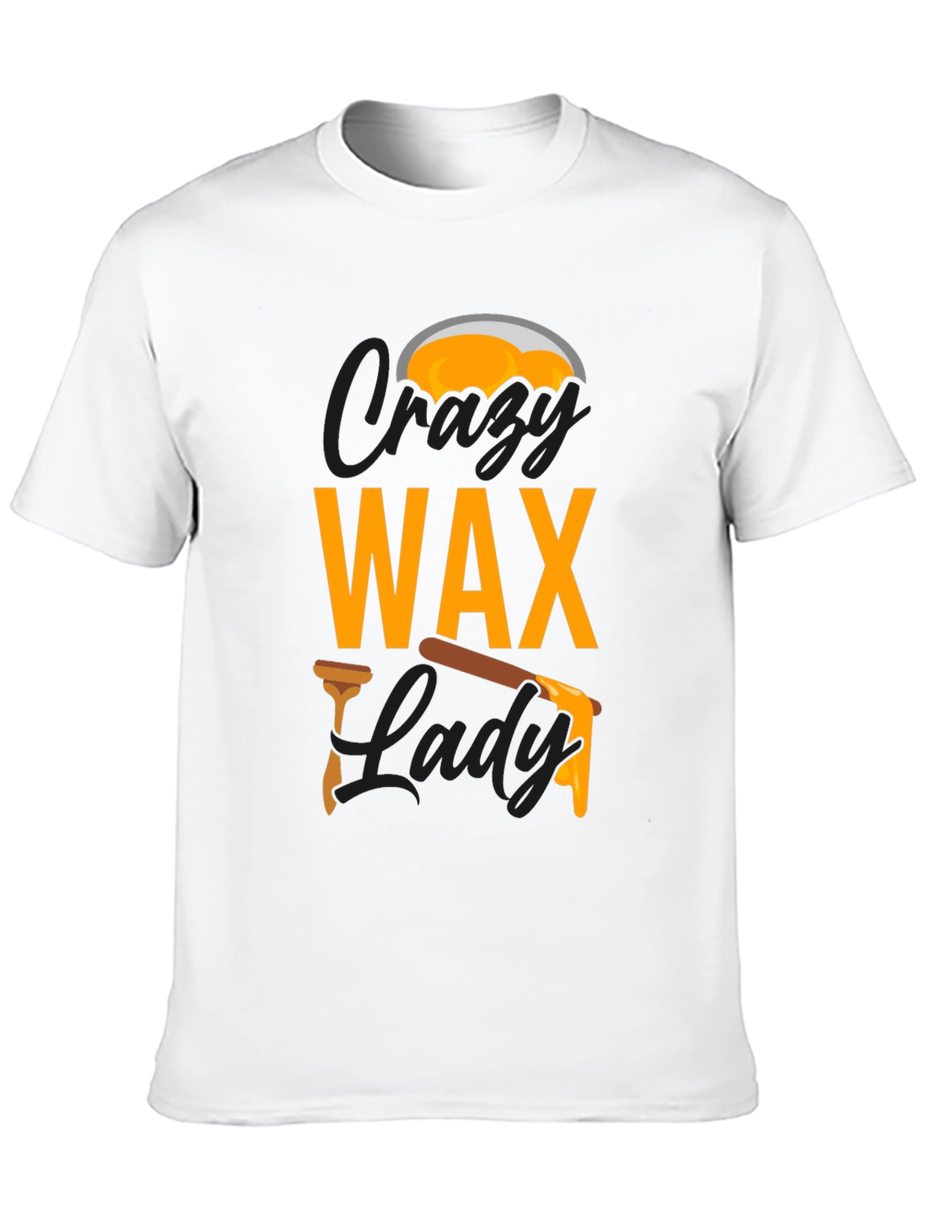Crazy Wax Lady Graphic Tee - Black Unisex T-Shirt