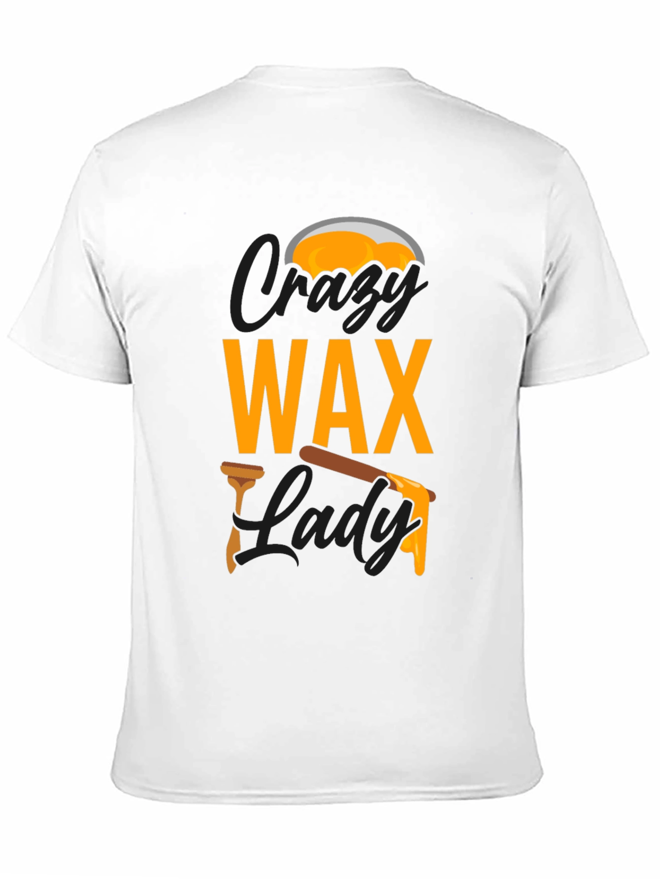 Crazy Wax Lady Graphic Tee - Black Unisex T-Shirt