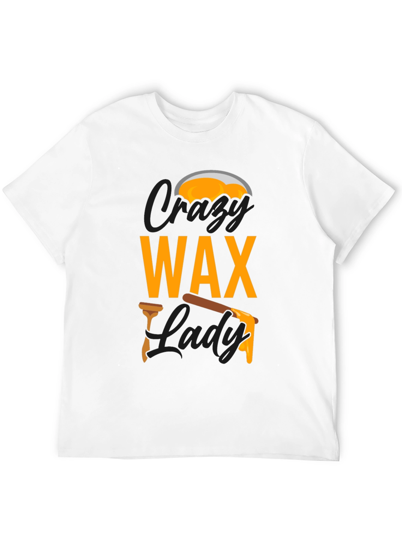 Crazy Wax Lady Graphic Tee - Black Unisex T-Shirt