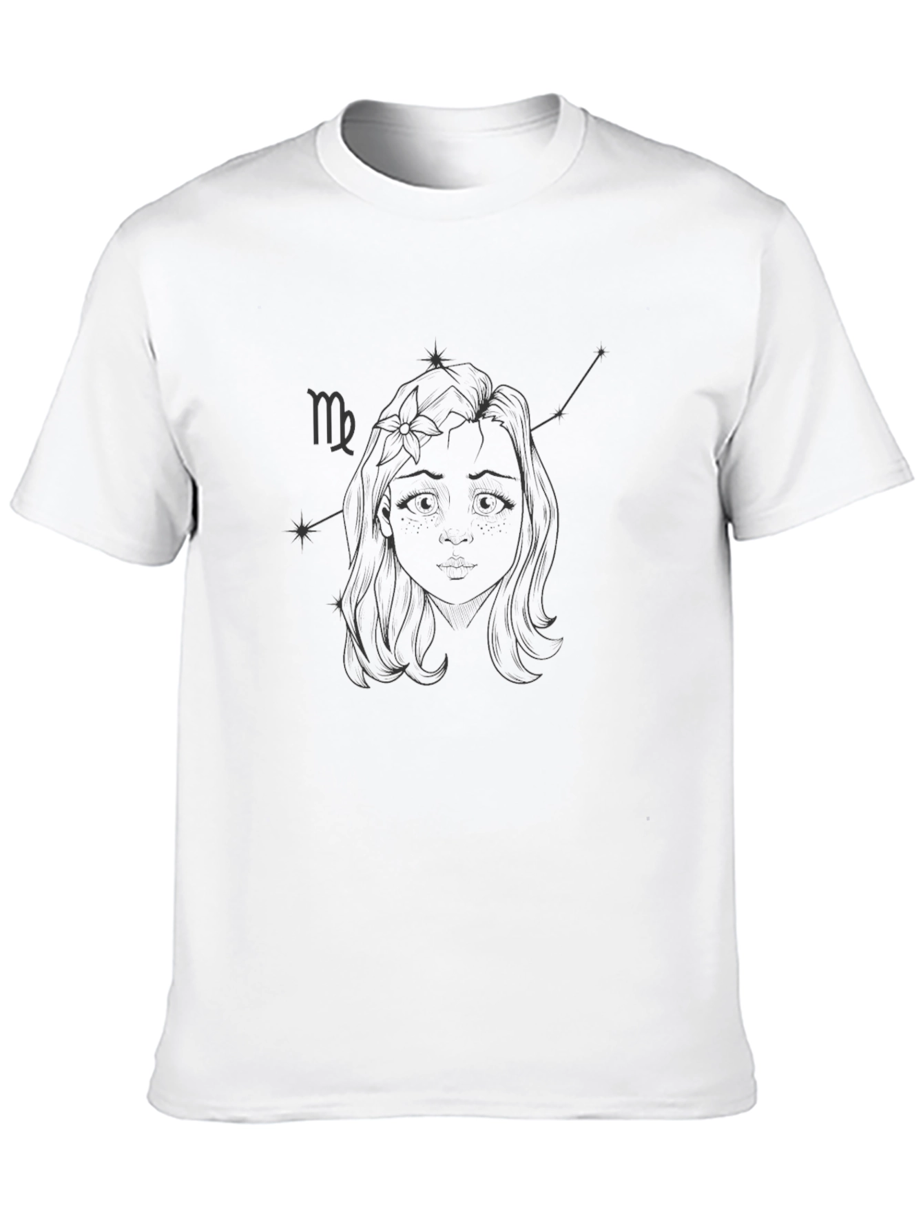 Virgo Zodiac Graphic Tee - Stylish Constellation Design