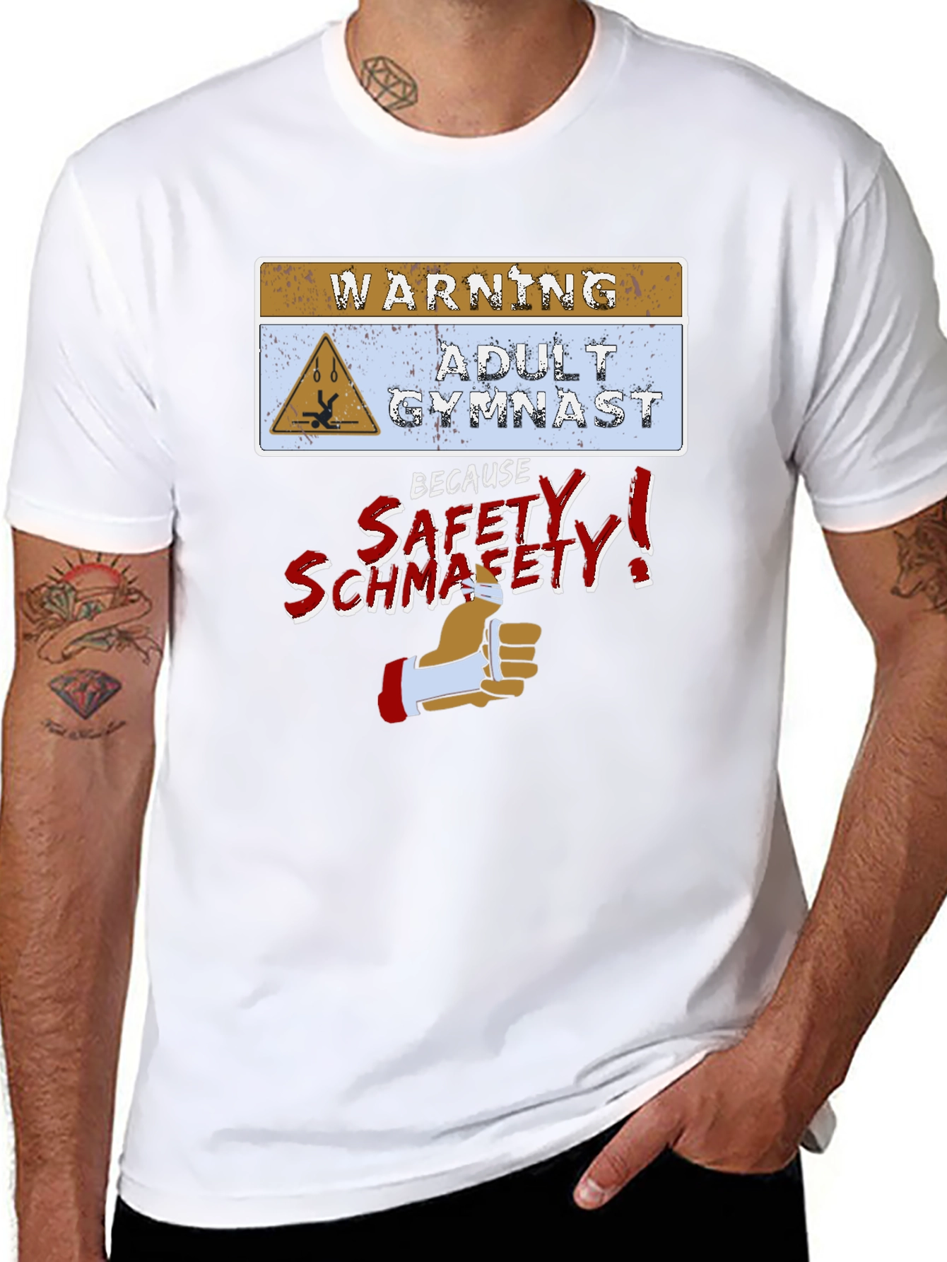 Adult Gymnast Warning T-Shirt - Safety Schmafety