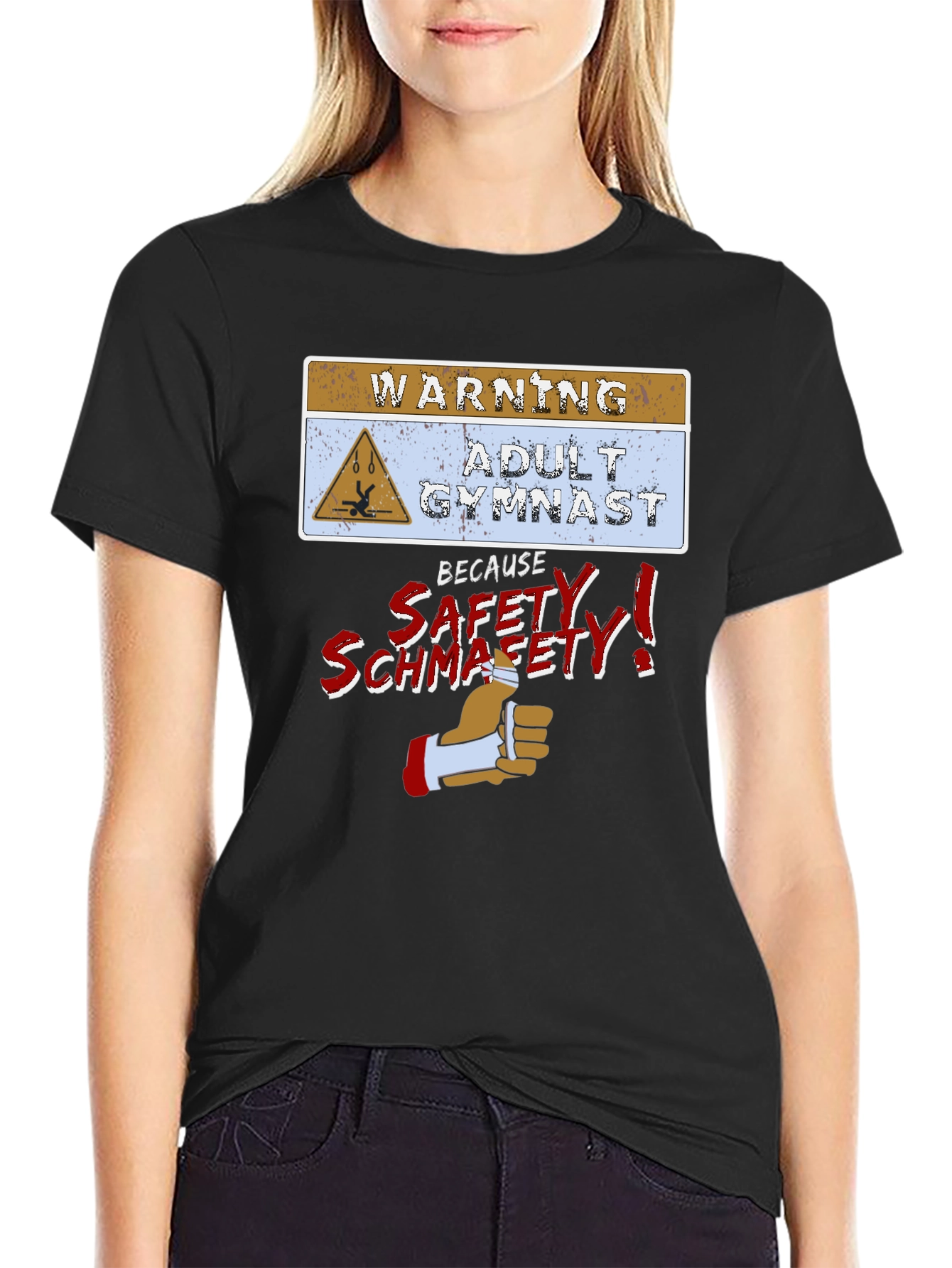 Adult Gymnast Warning T-Shirt - Safety Schmafety