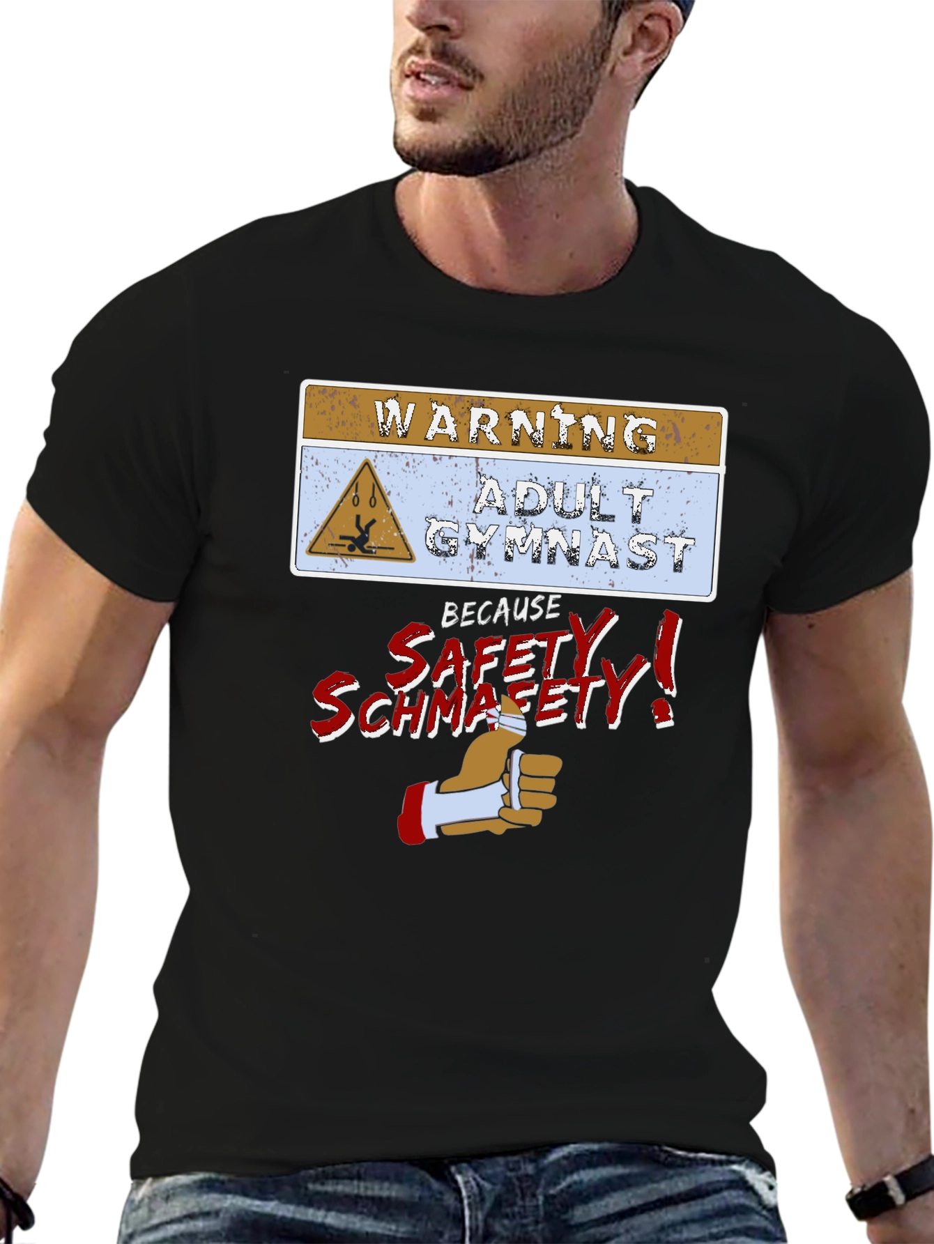 Adult Gymnast Warning T-Shirt - Safety Schmafety
