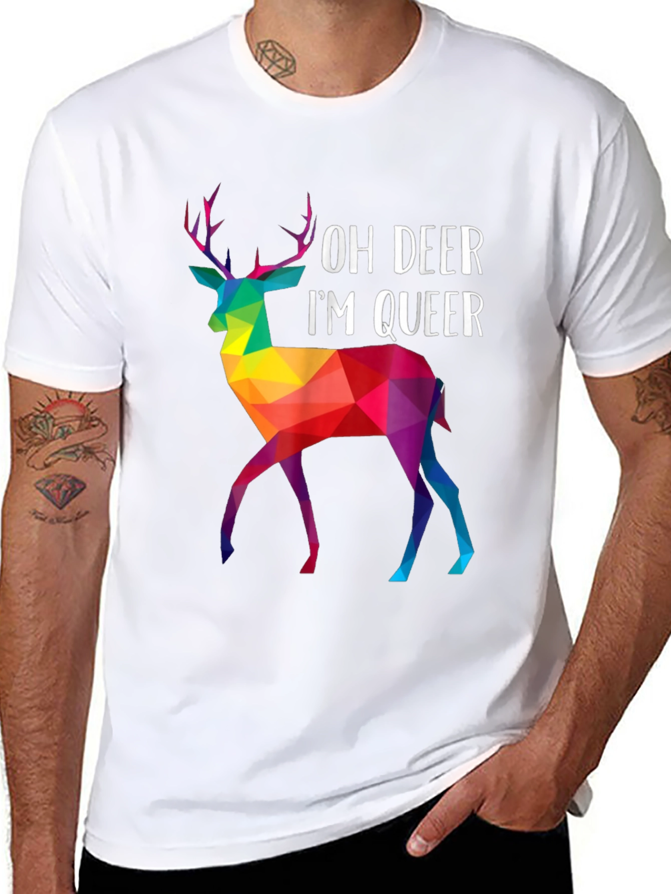 Oh Deer Im Queer T-Shirt - LGBTQ+ Pride Apparel