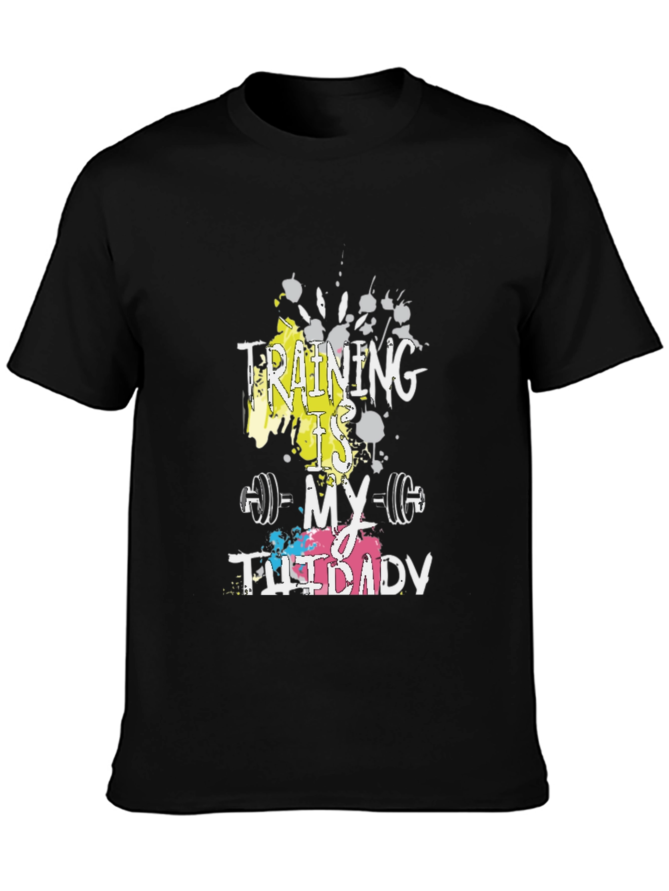 Training is My Therapy Graphic Tee - Black