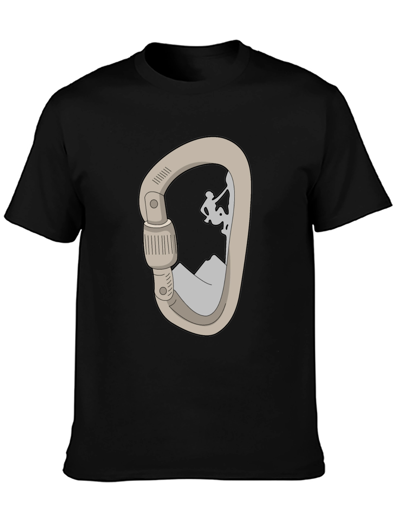 Climbing Carabiner T-Shirt - Mountain Adventure