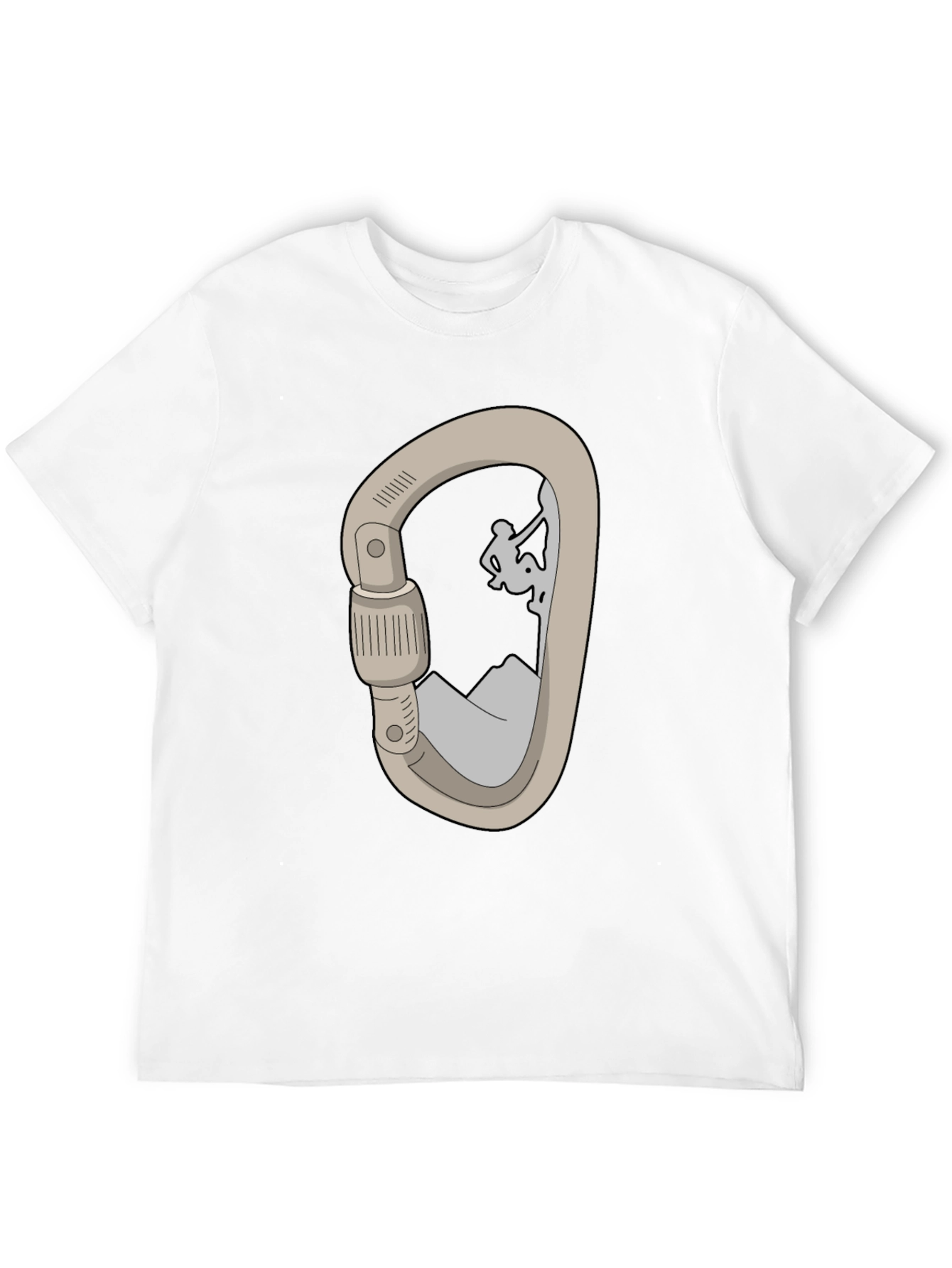 Climbing Carabiner T-Shirt - Mountain Adventure