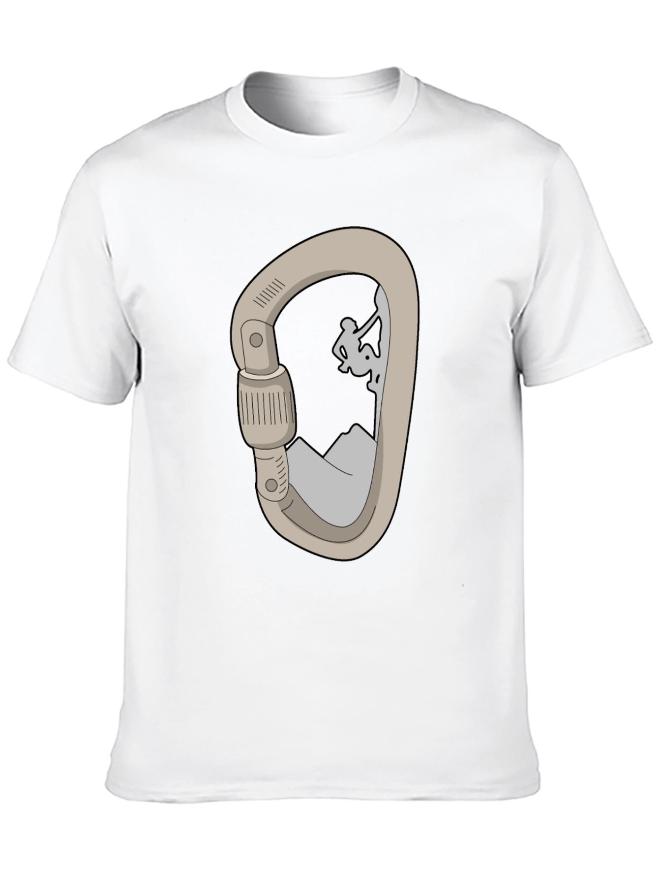 Climbing Carabiner T-Shirt - Mountain Adventure