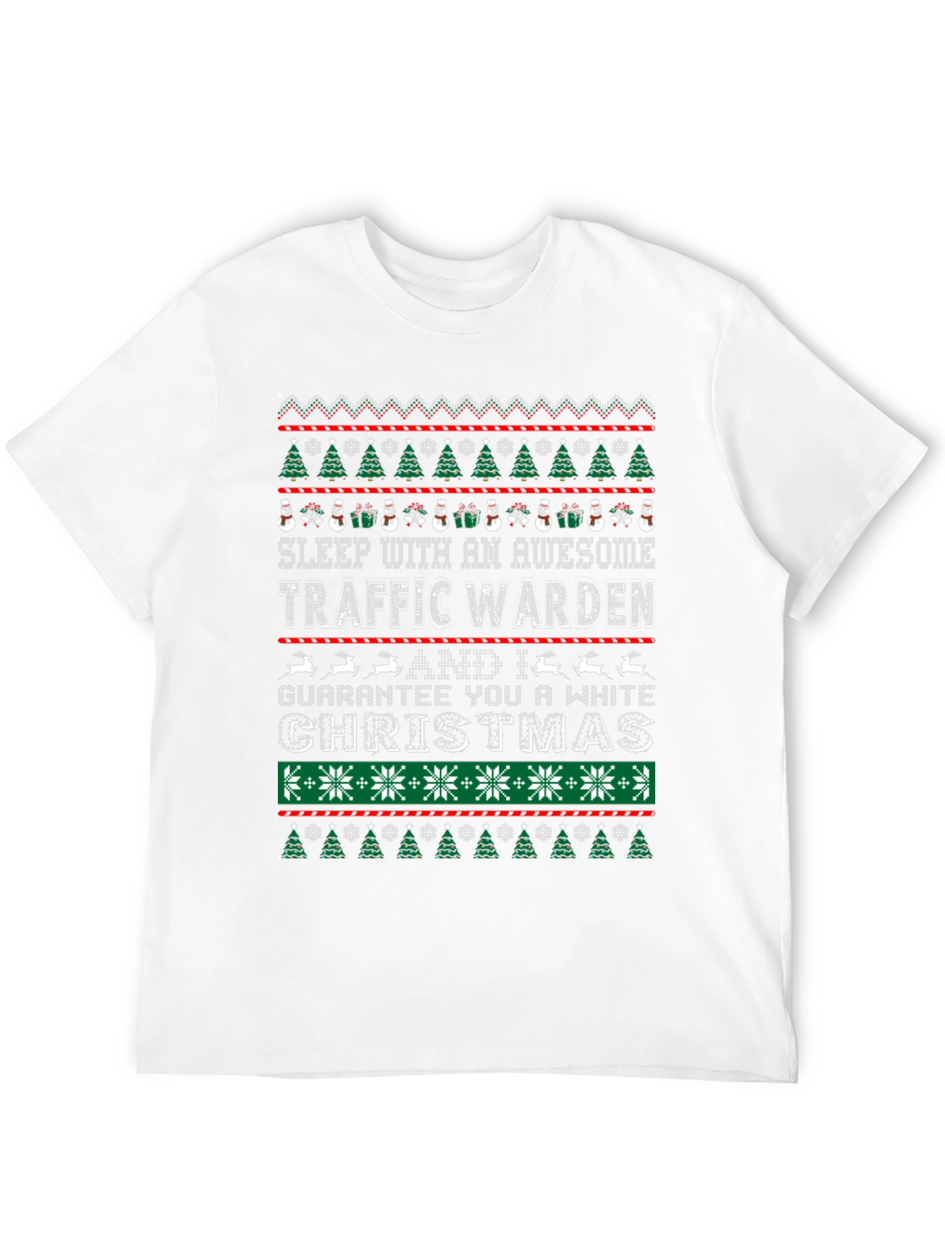 Awesome Traffic Warden Christmas T-Shirt