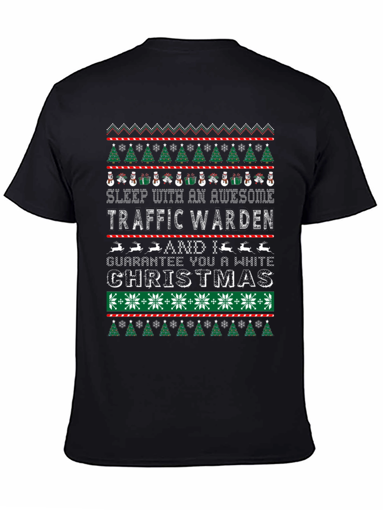 Awesome Traffic Warden Christmas T-Shirt