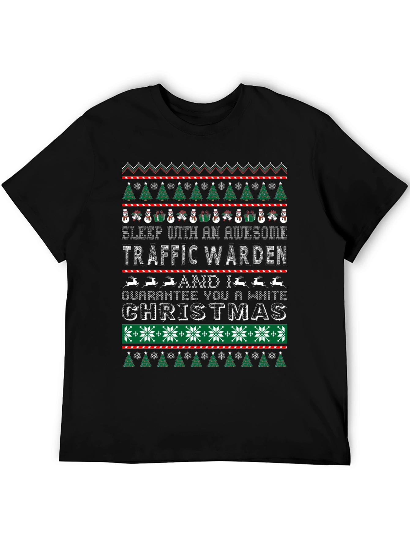 Awesome Traffic Warden Christmas T-Shirt