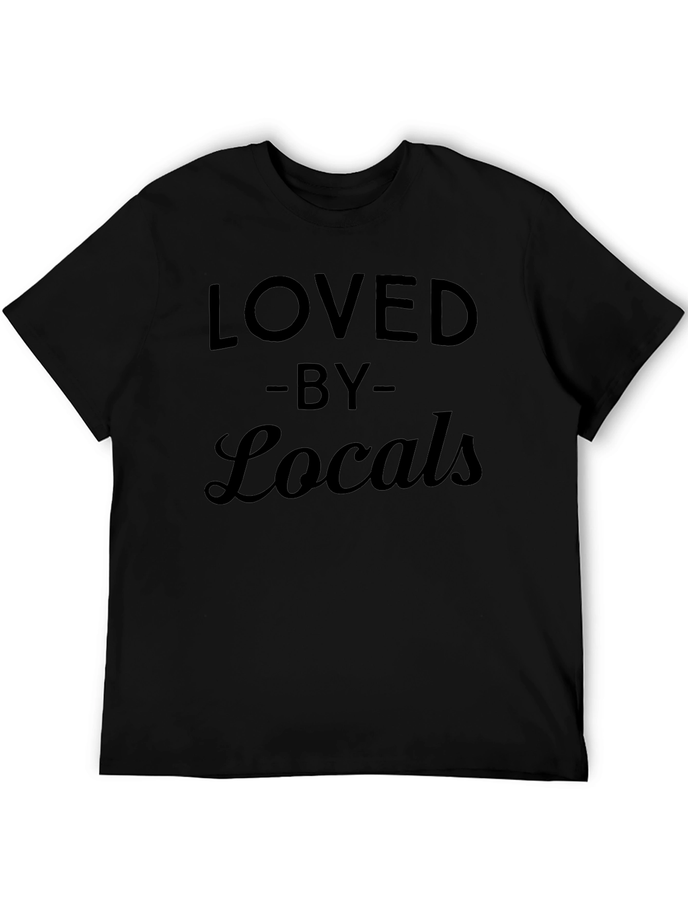 Loved by Locals Black Graphic T-Shirt