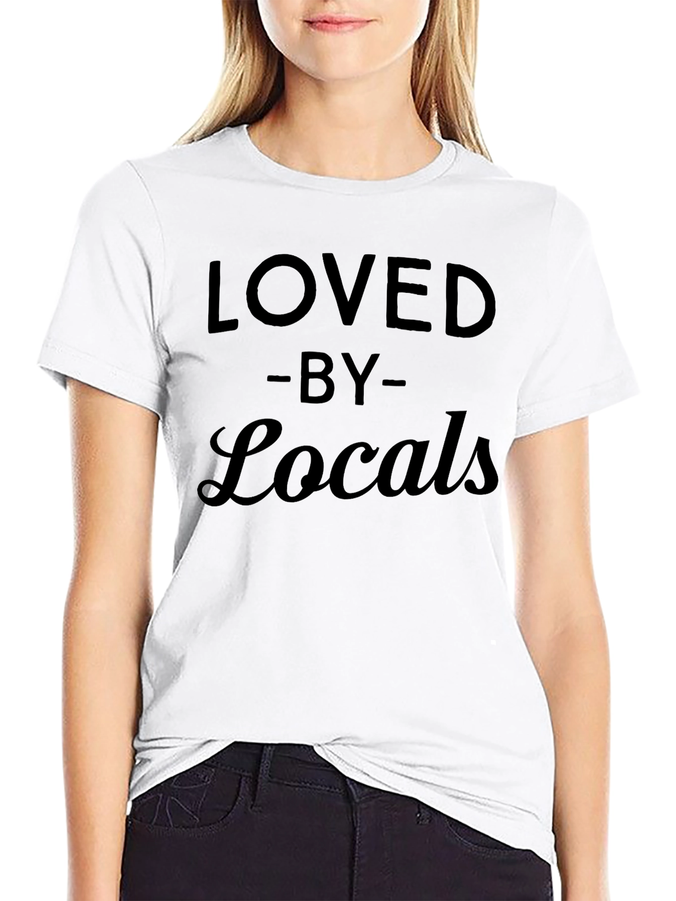 Loved by Locals Black Graphic T-Shirt
