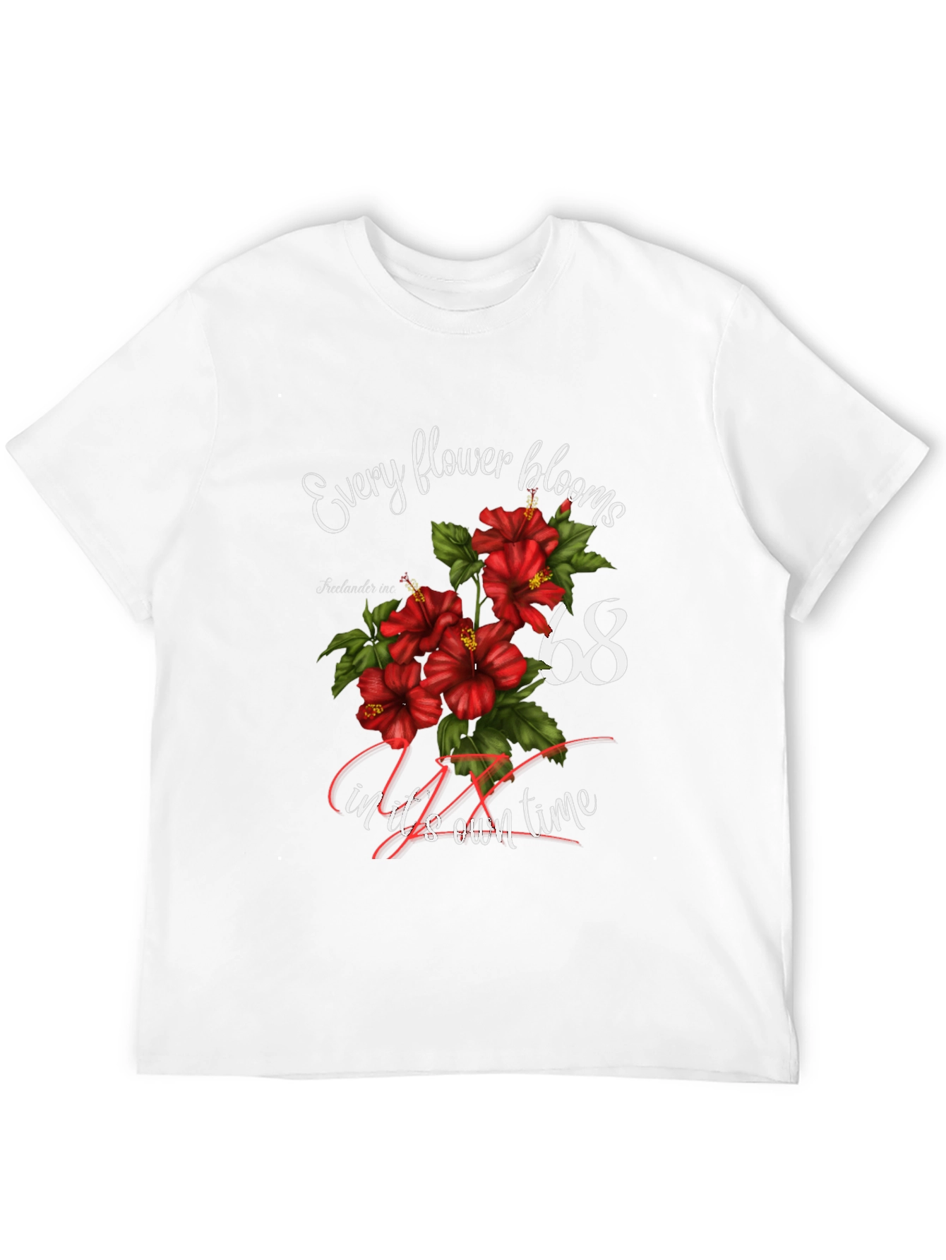 Floral Every flower blooms Black T-Shirt